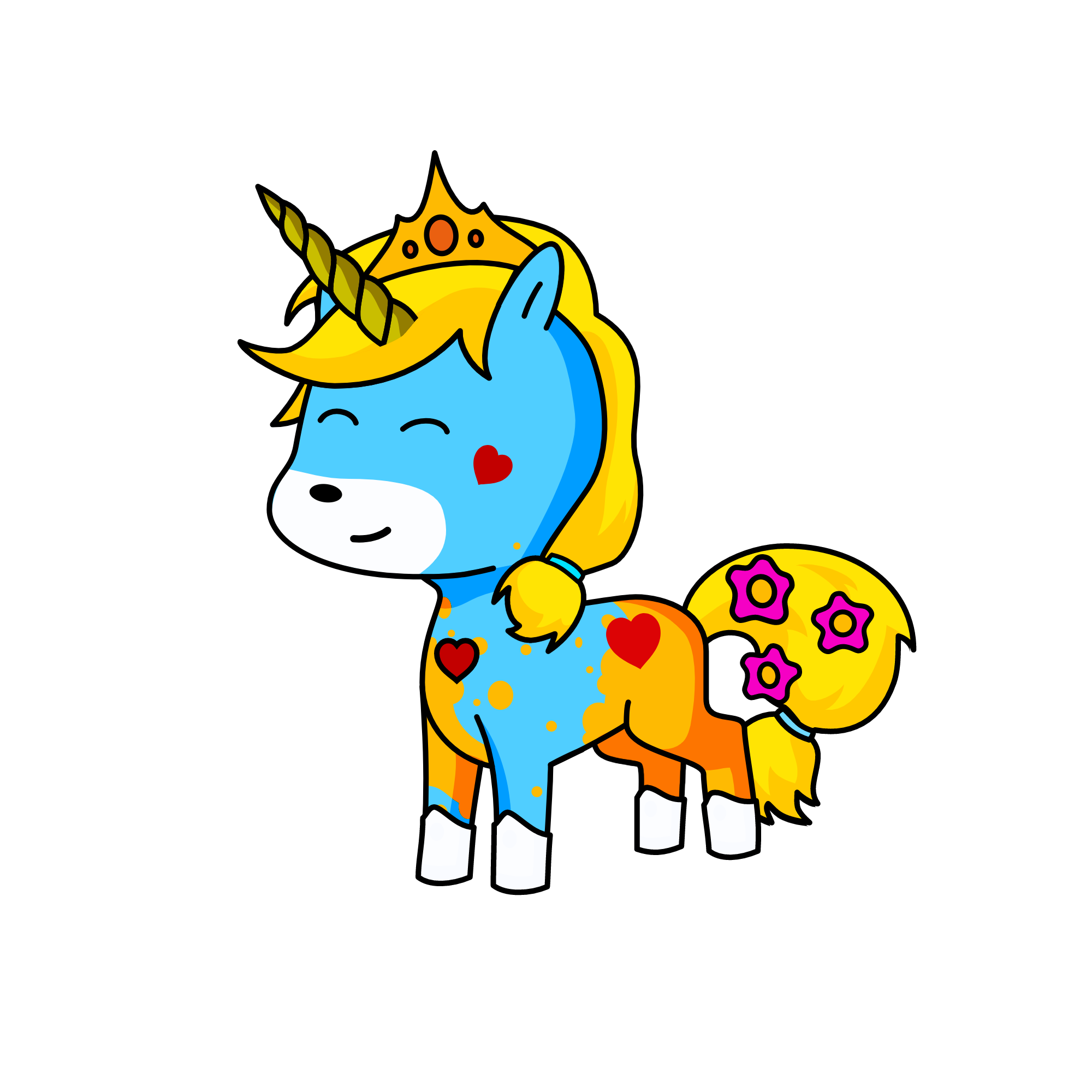 Cinderella, the unicorn