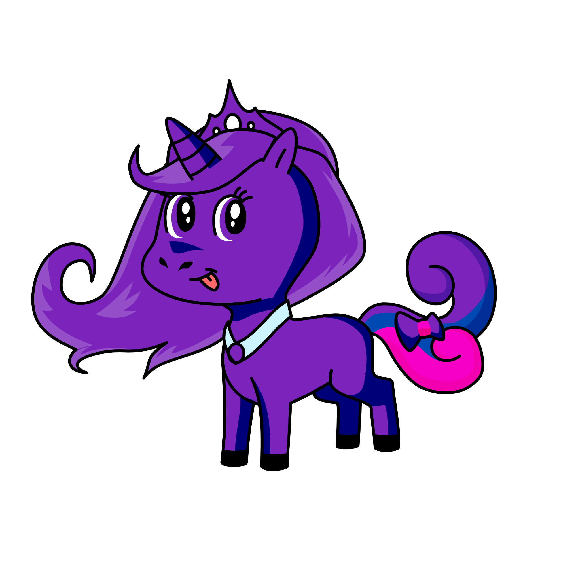 Purpled, the unicorn