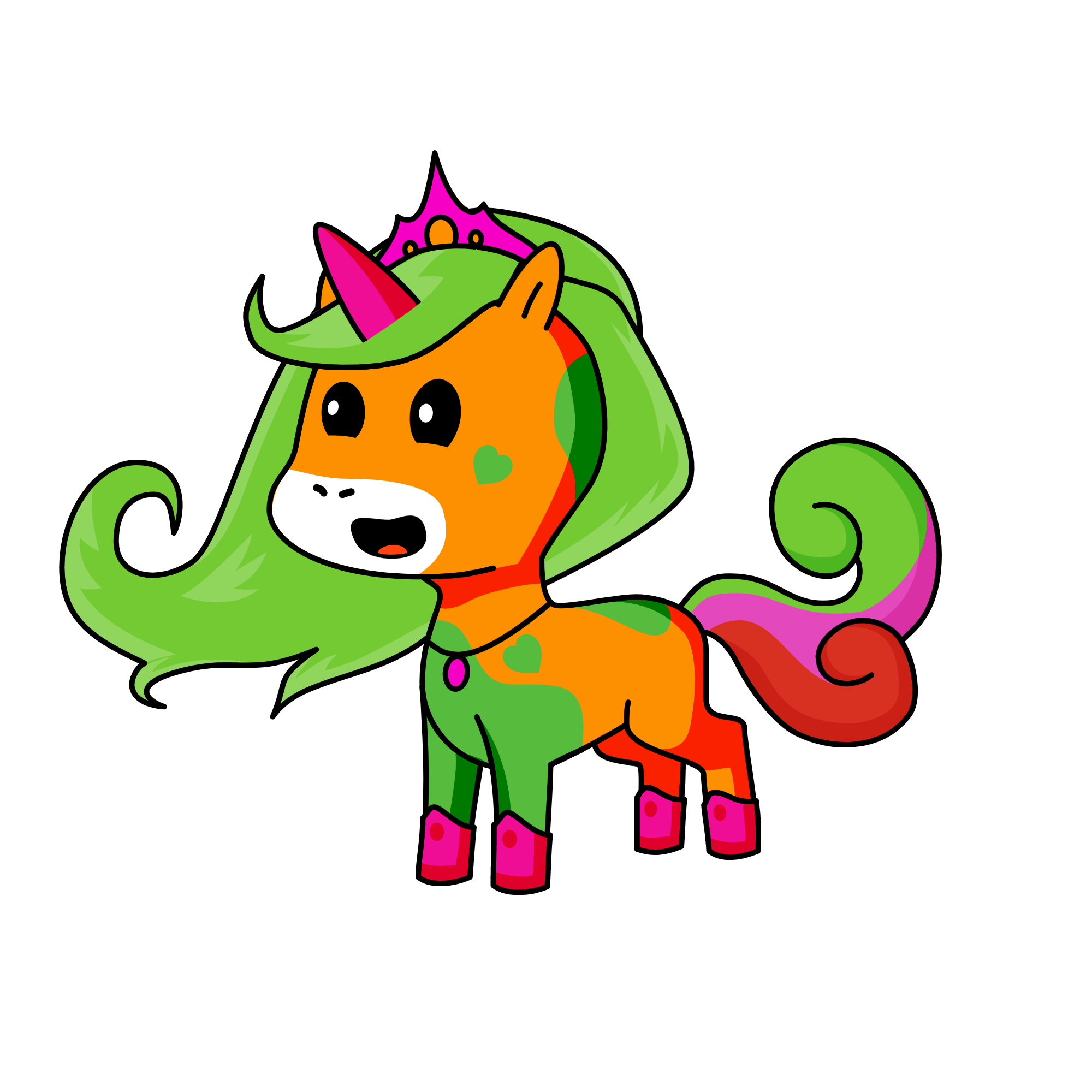 smiley, the unicorn