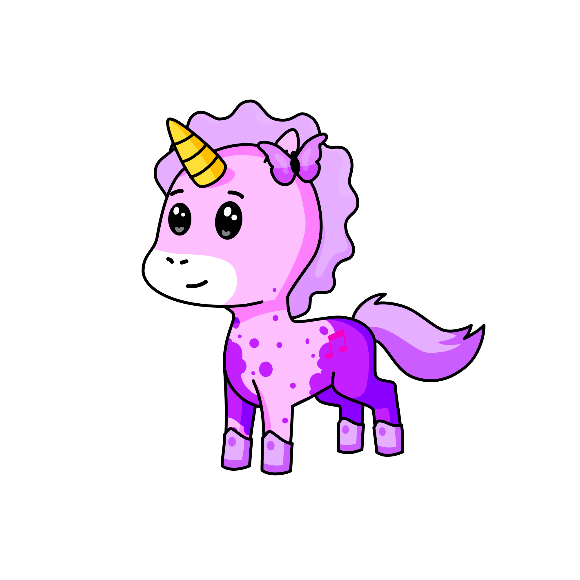 Violet, the unicorn