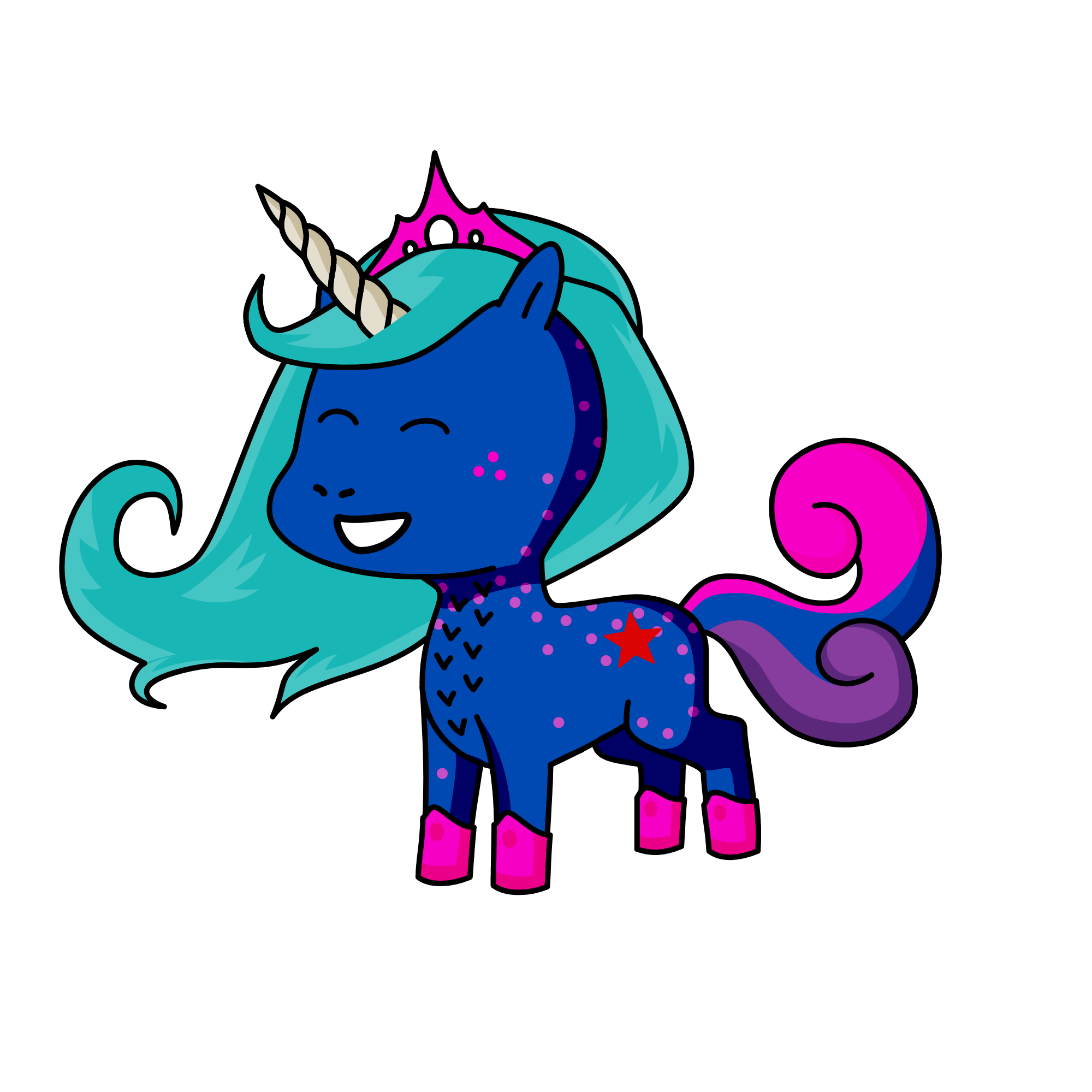 Darkie, the unicorn