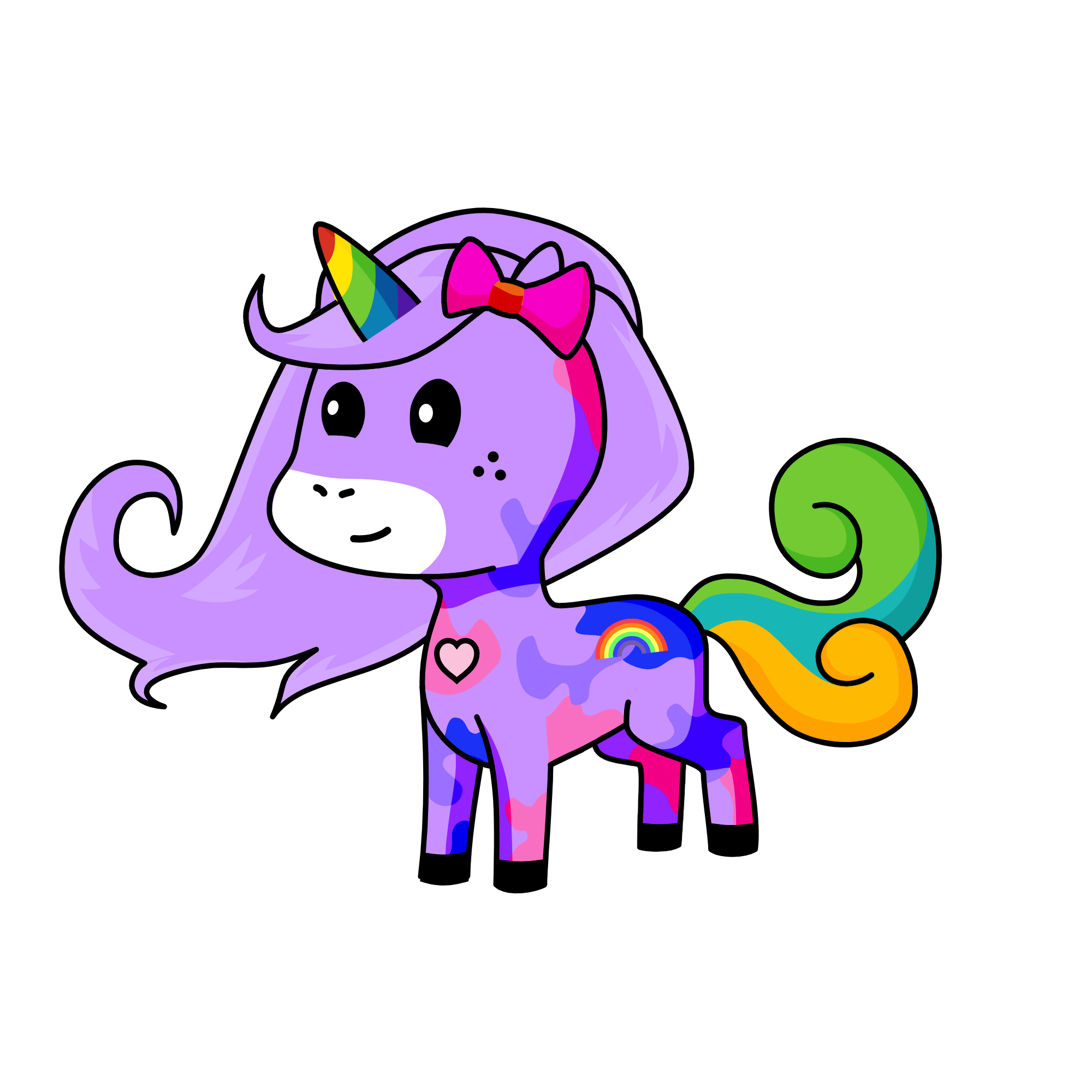 Rainbow, the unicorn