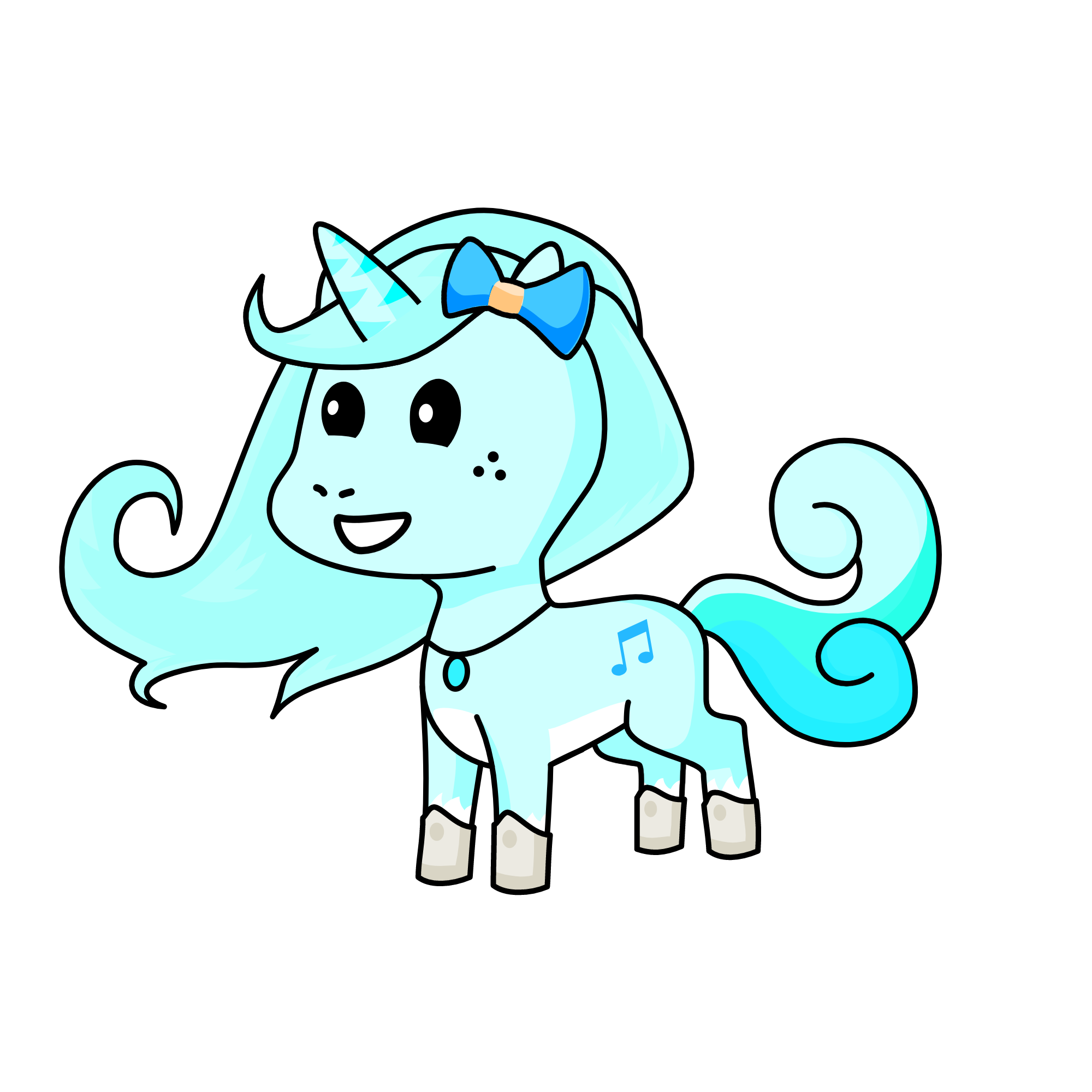 Airly White, the unicorn