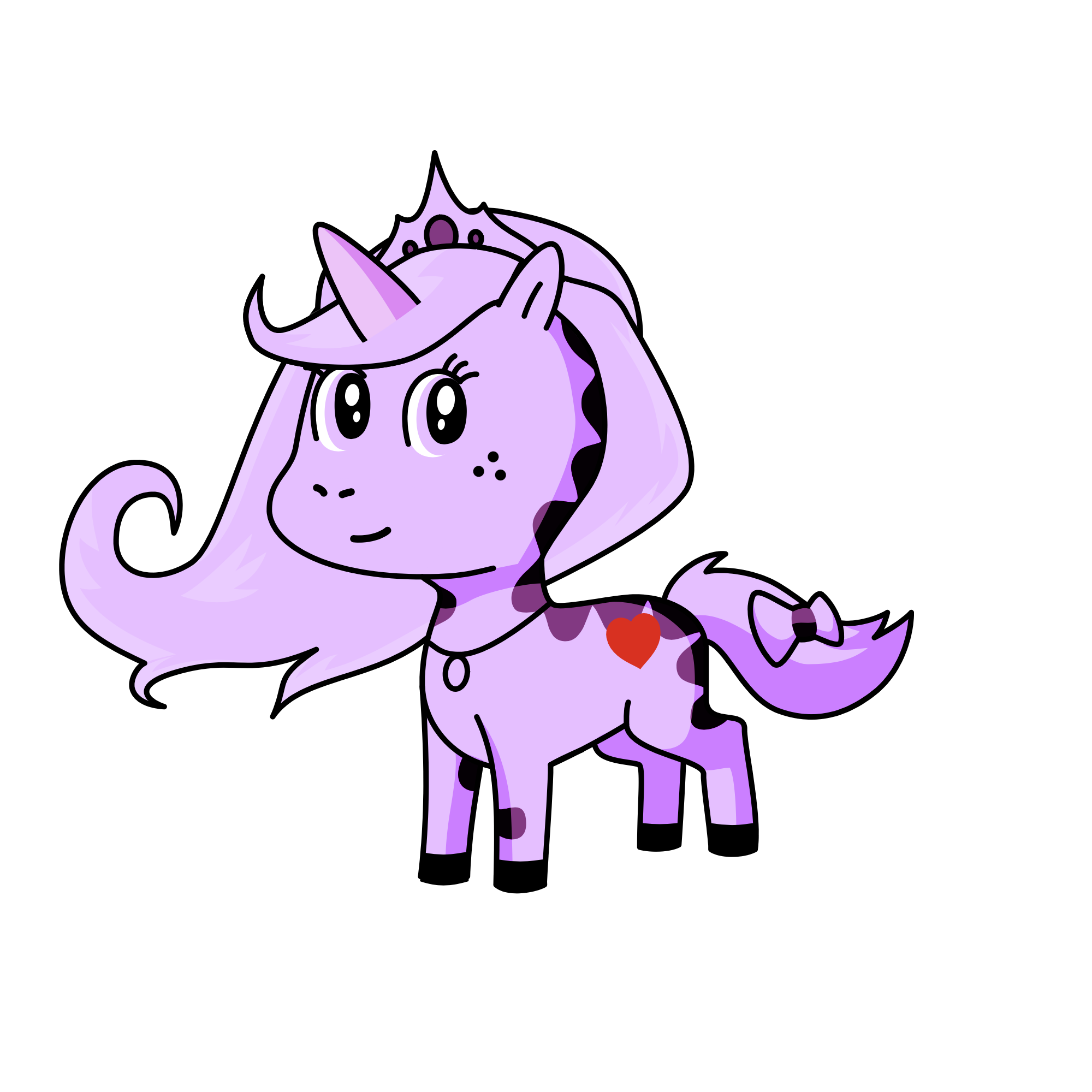 Light pink, the unicorn