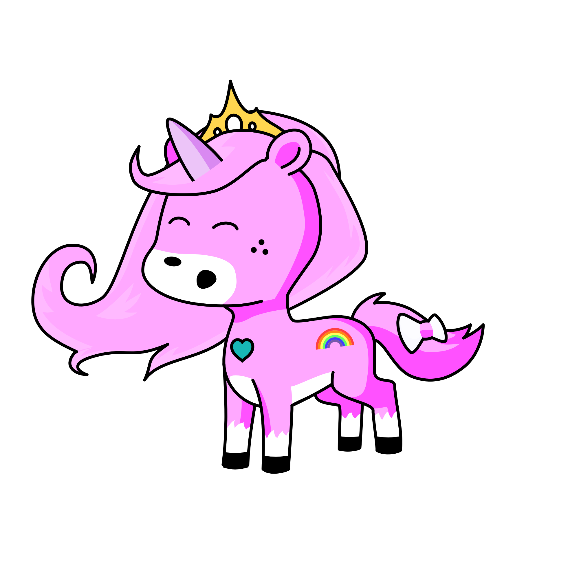 Sparkily pinky, the unicorn
