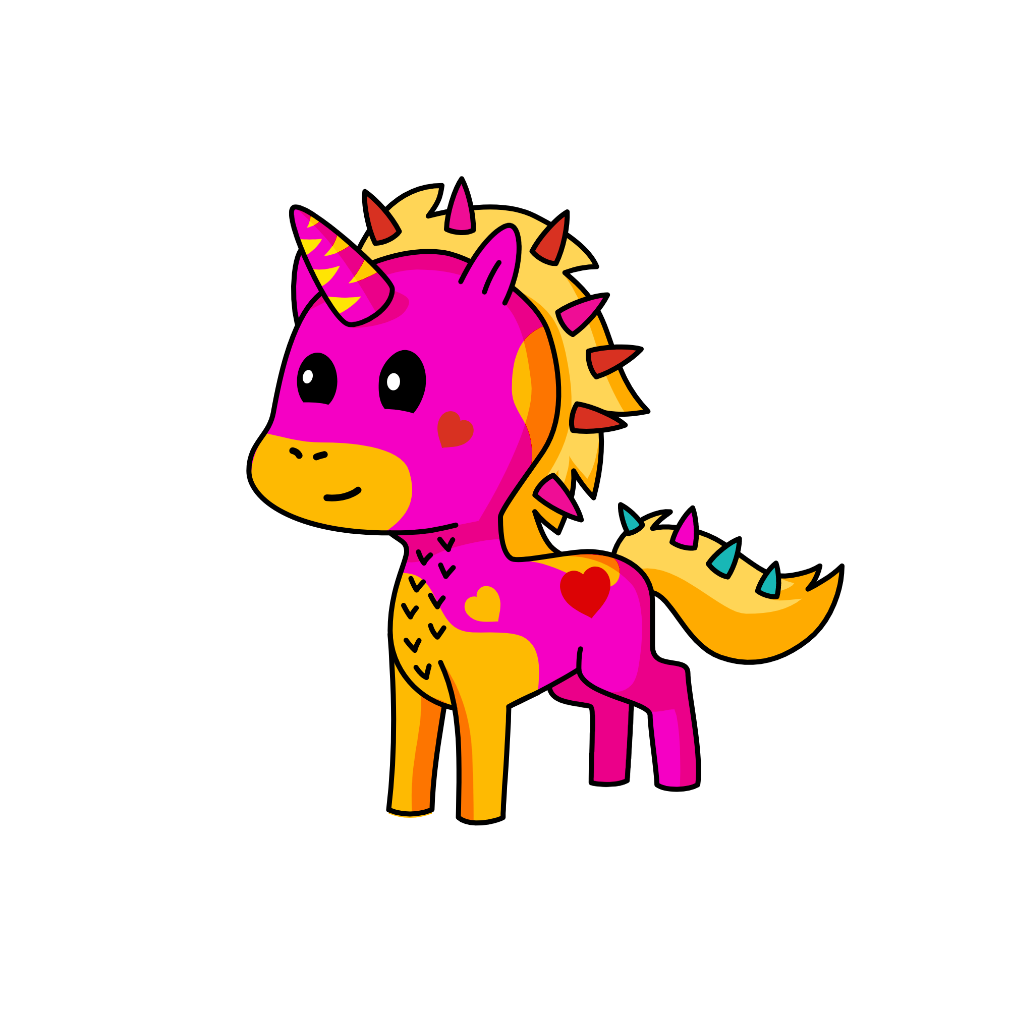 spiky, the unicorn