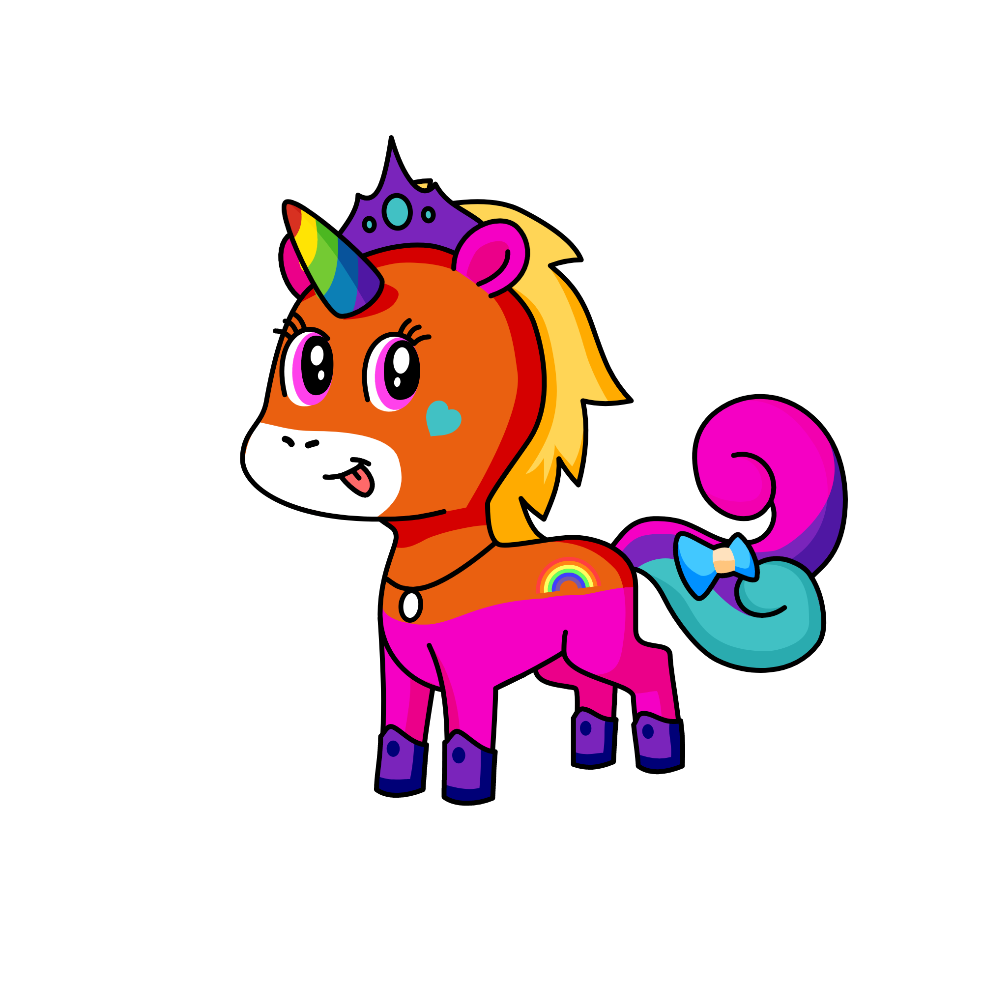 Rainbow , the unicorn