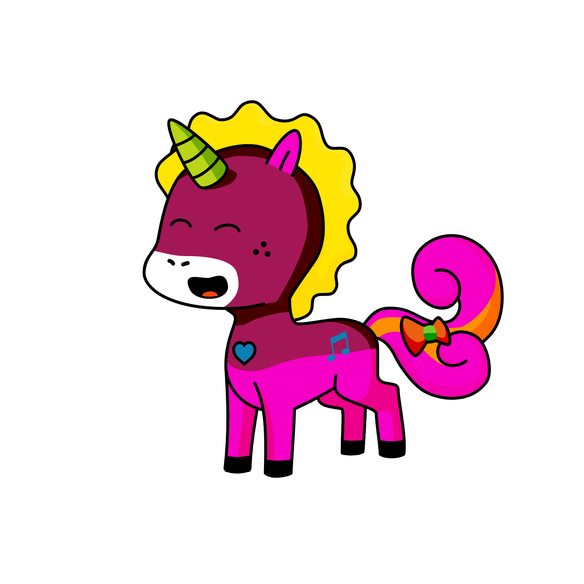 Rainbow, the unicorn
