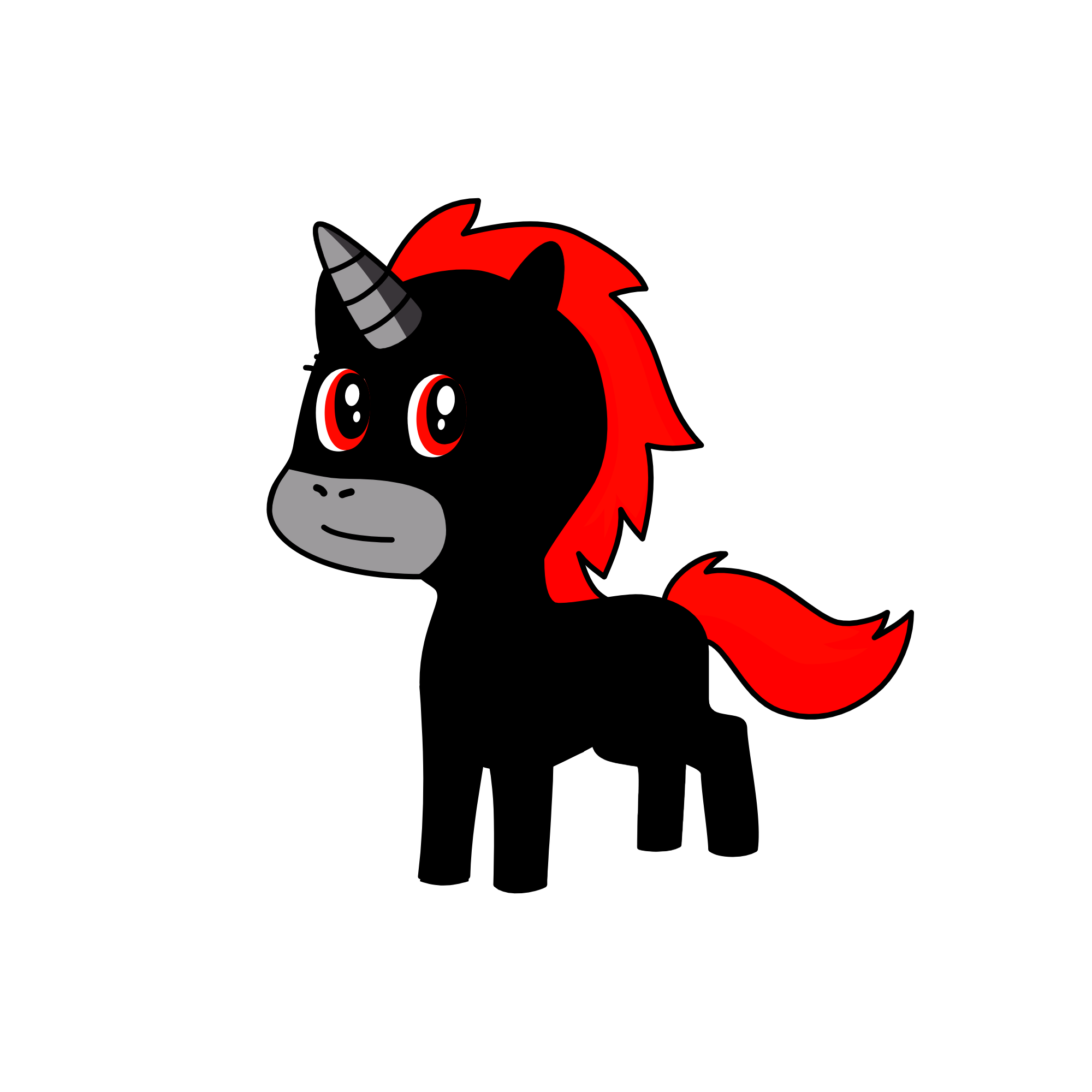 moody cloudy, the unicorn