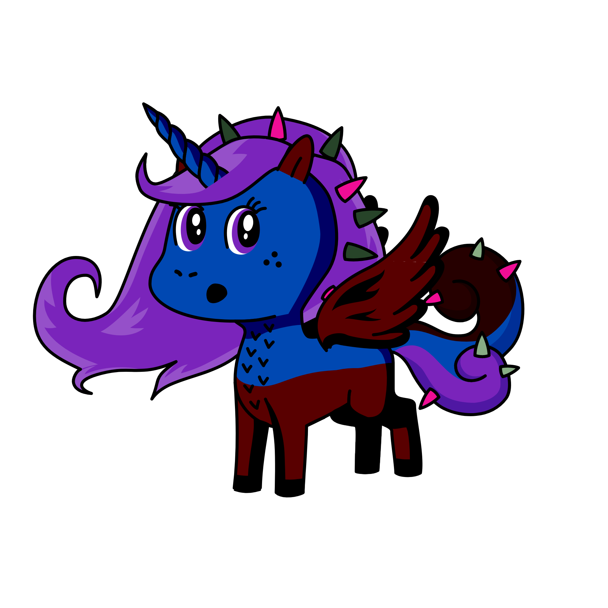 Shadow girl, the unicorn