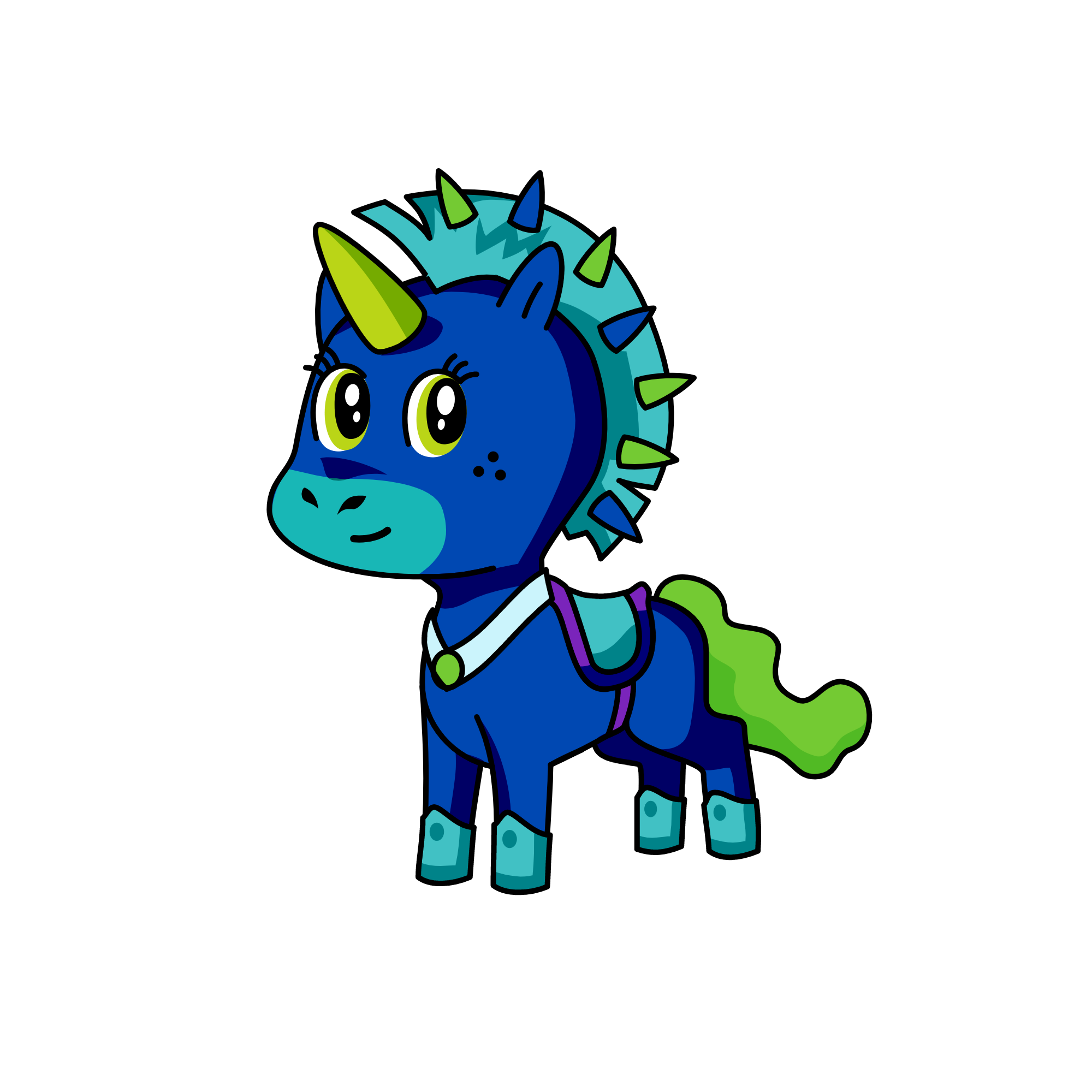 Greblue Spikeycorn, the unicorn
