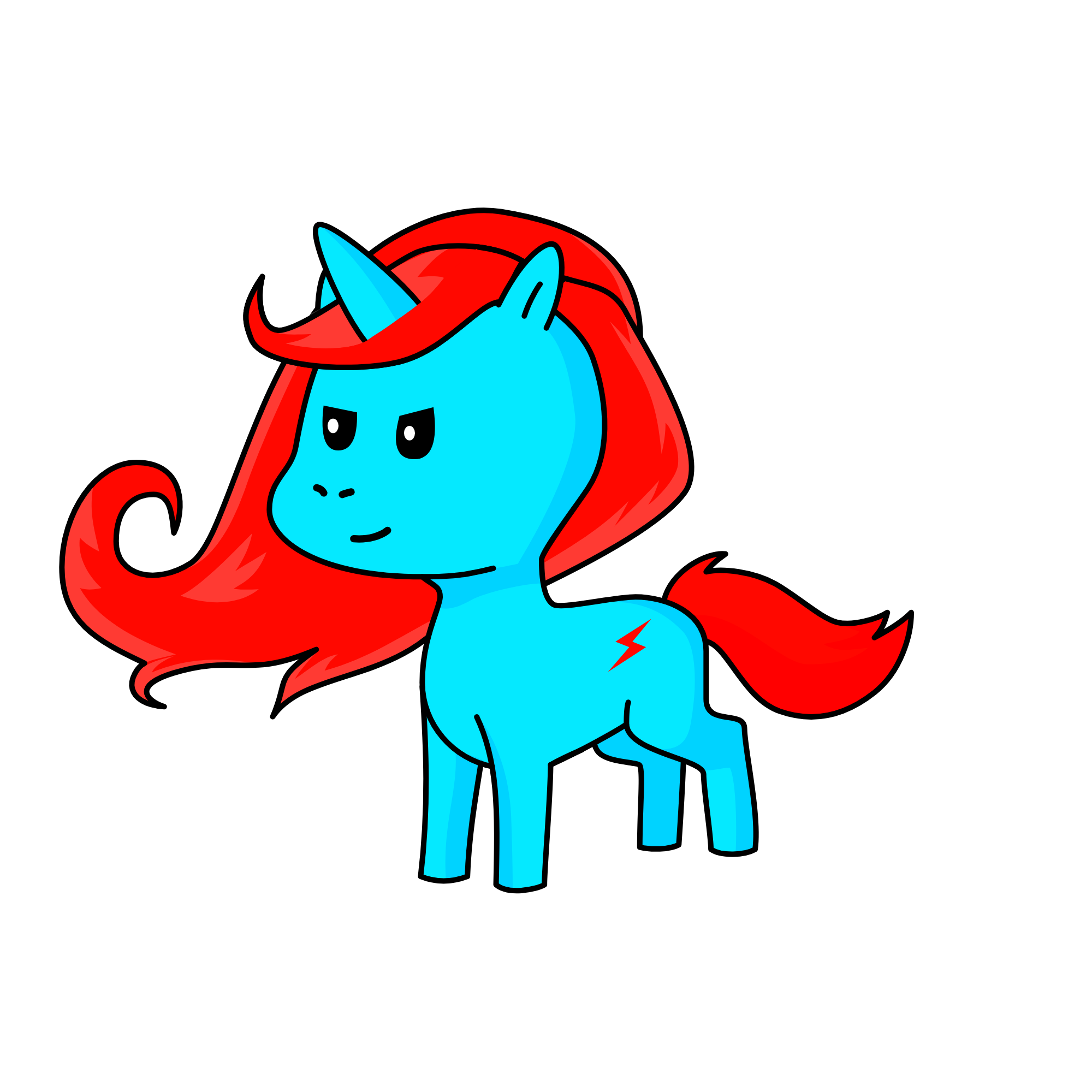 Rainbow Dash, the unicorn