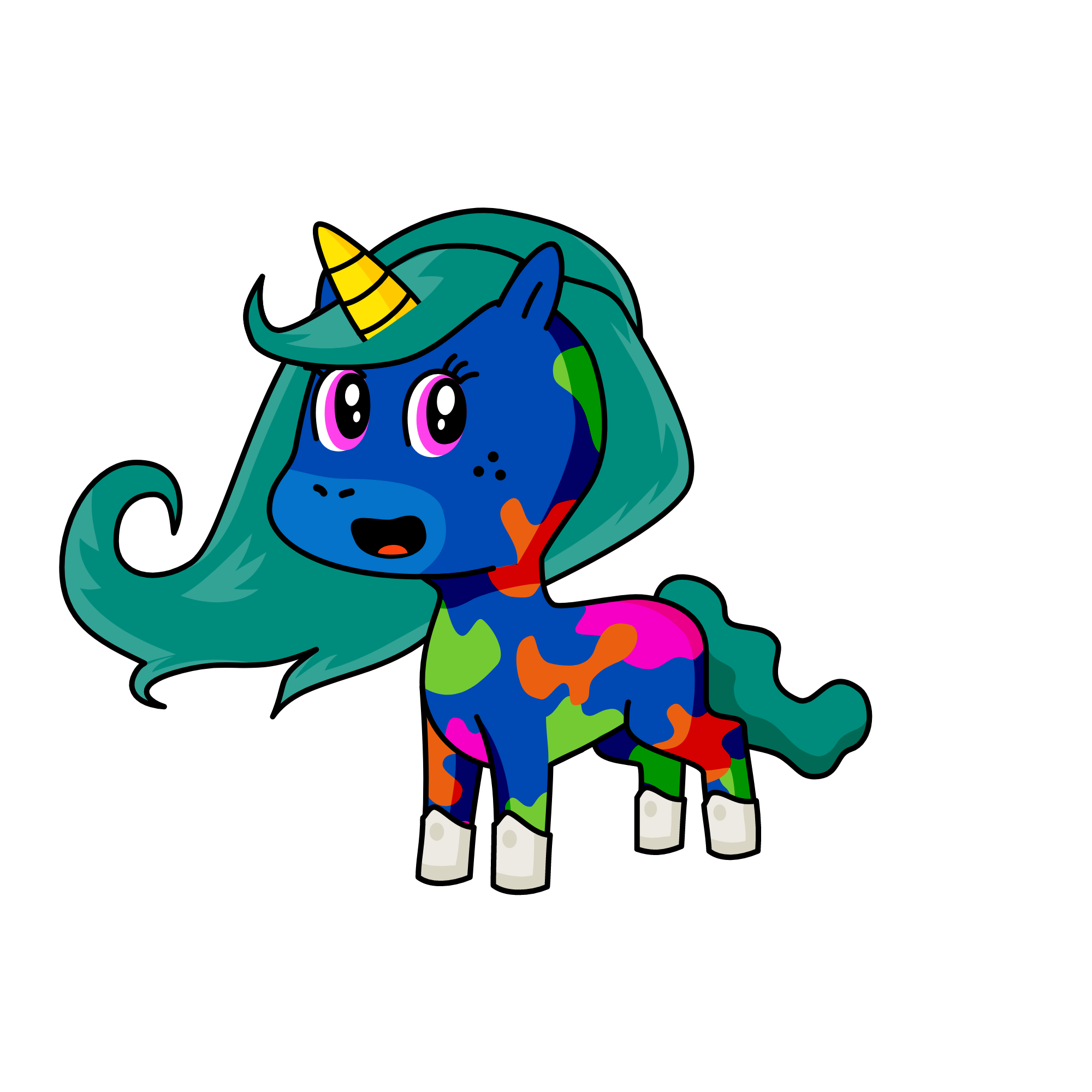 blueberry, the unicorn