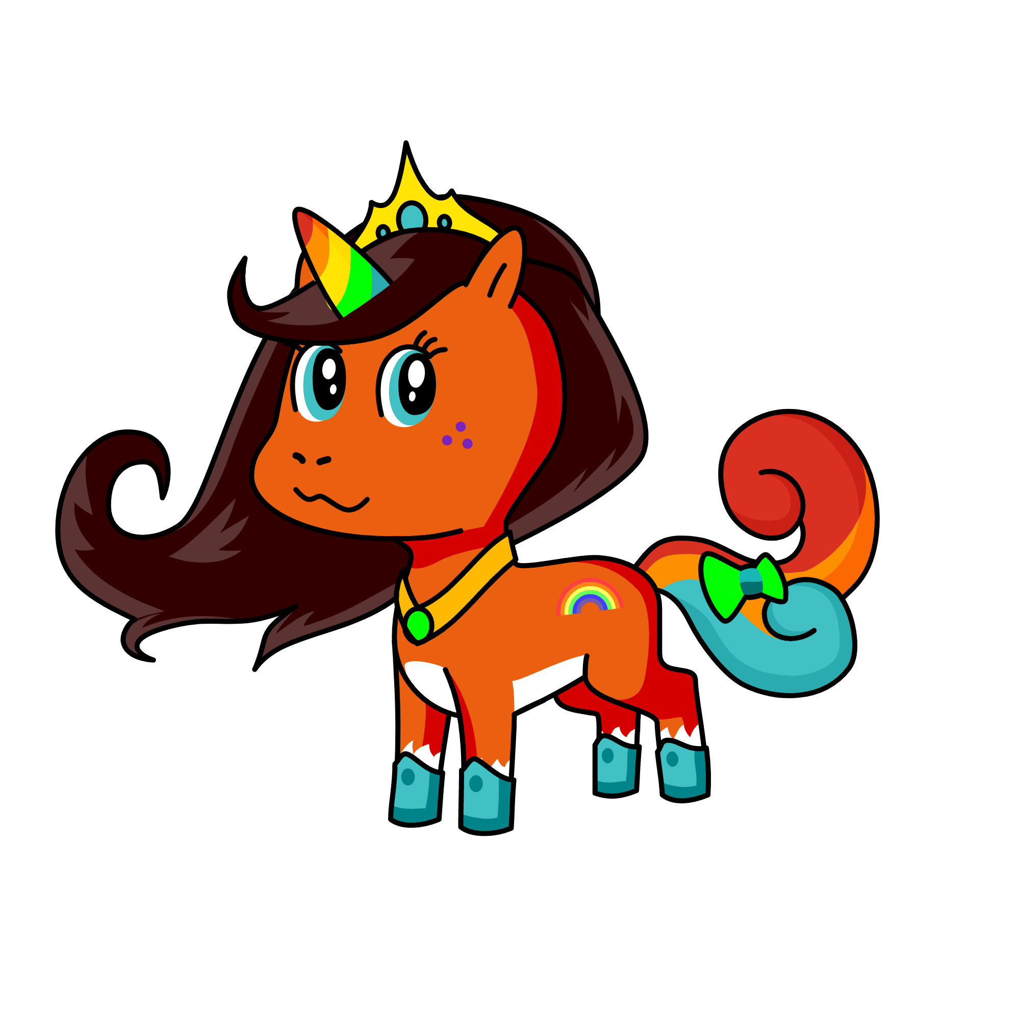 rainbow love, the unicorn