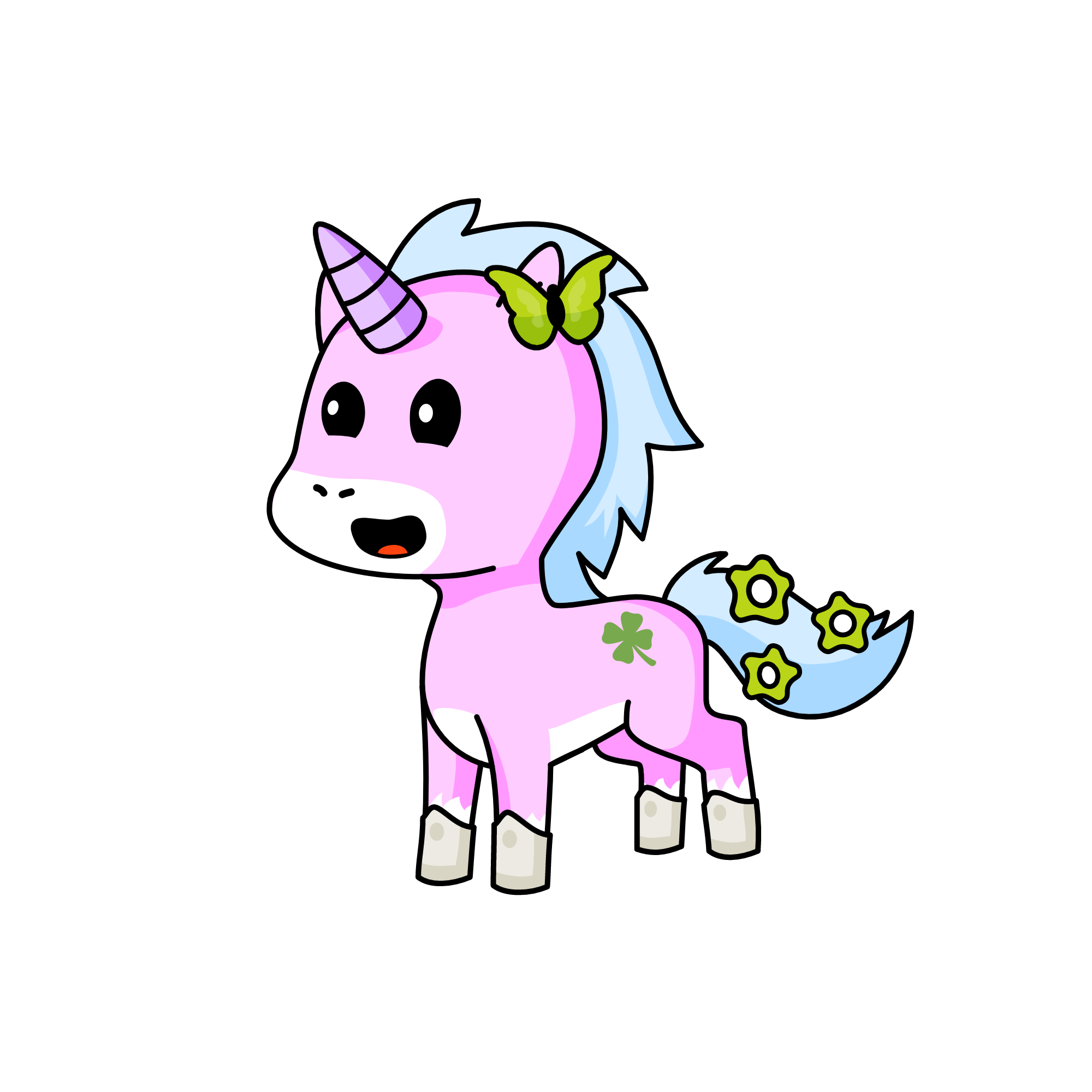 butterfly, the unicorn