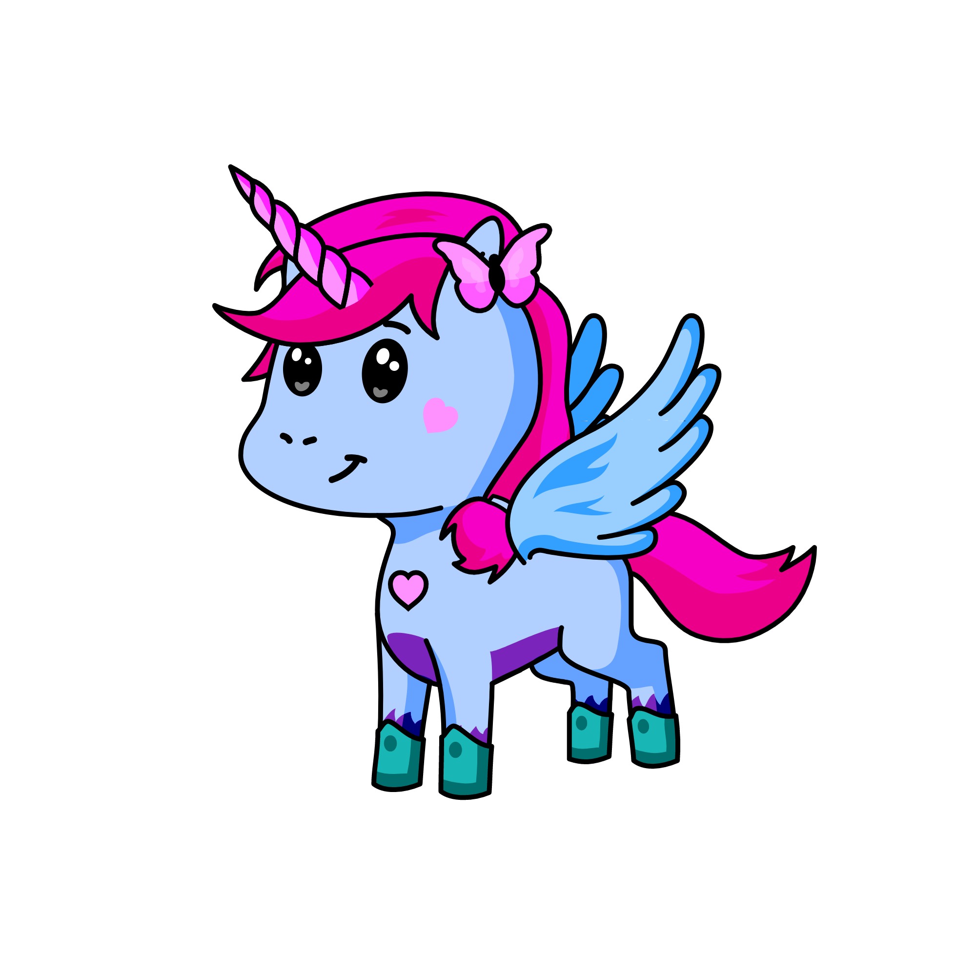 how to get wings: click about then scroll way down and click on you now can add wings on your younic, the unicorn