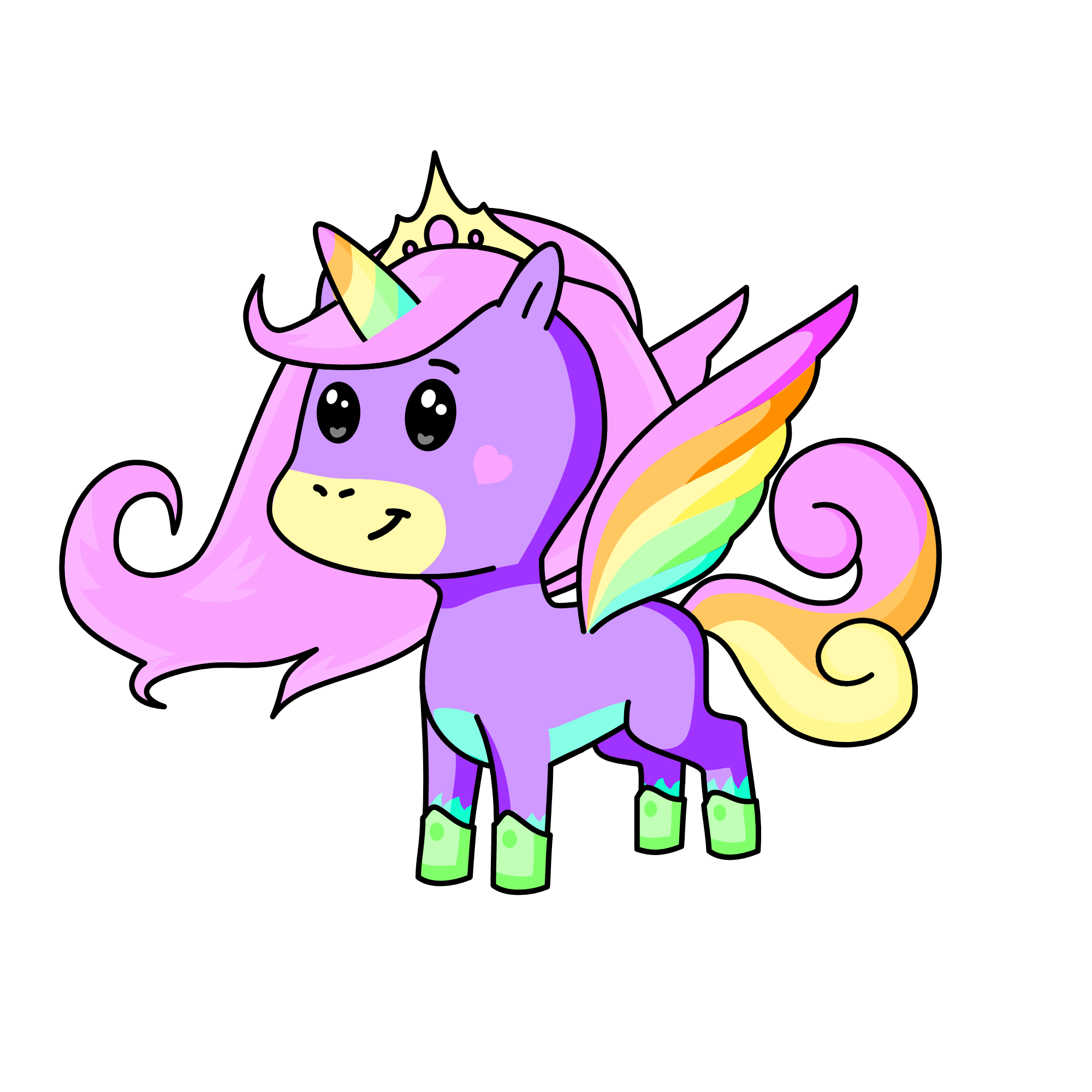 Princess Rainbow, the unicorn