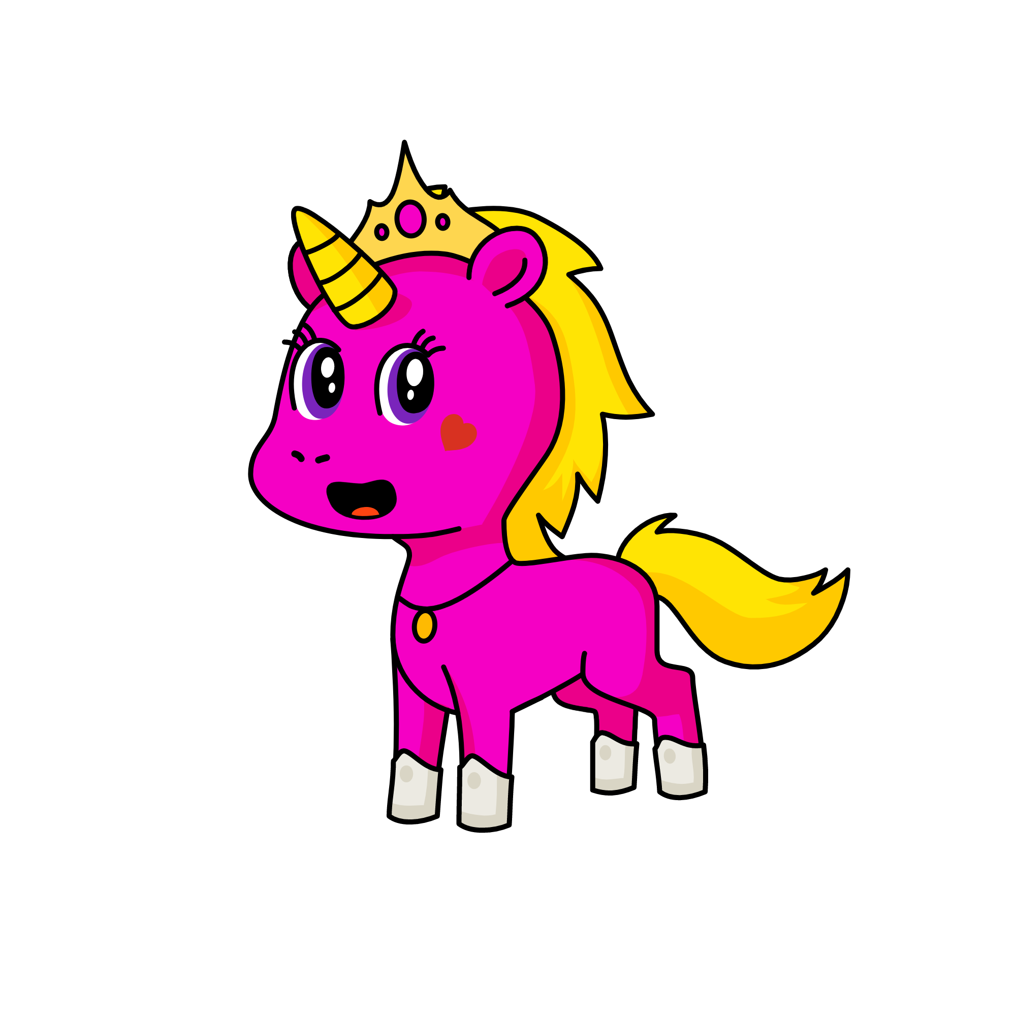 Playdy, the unicorn