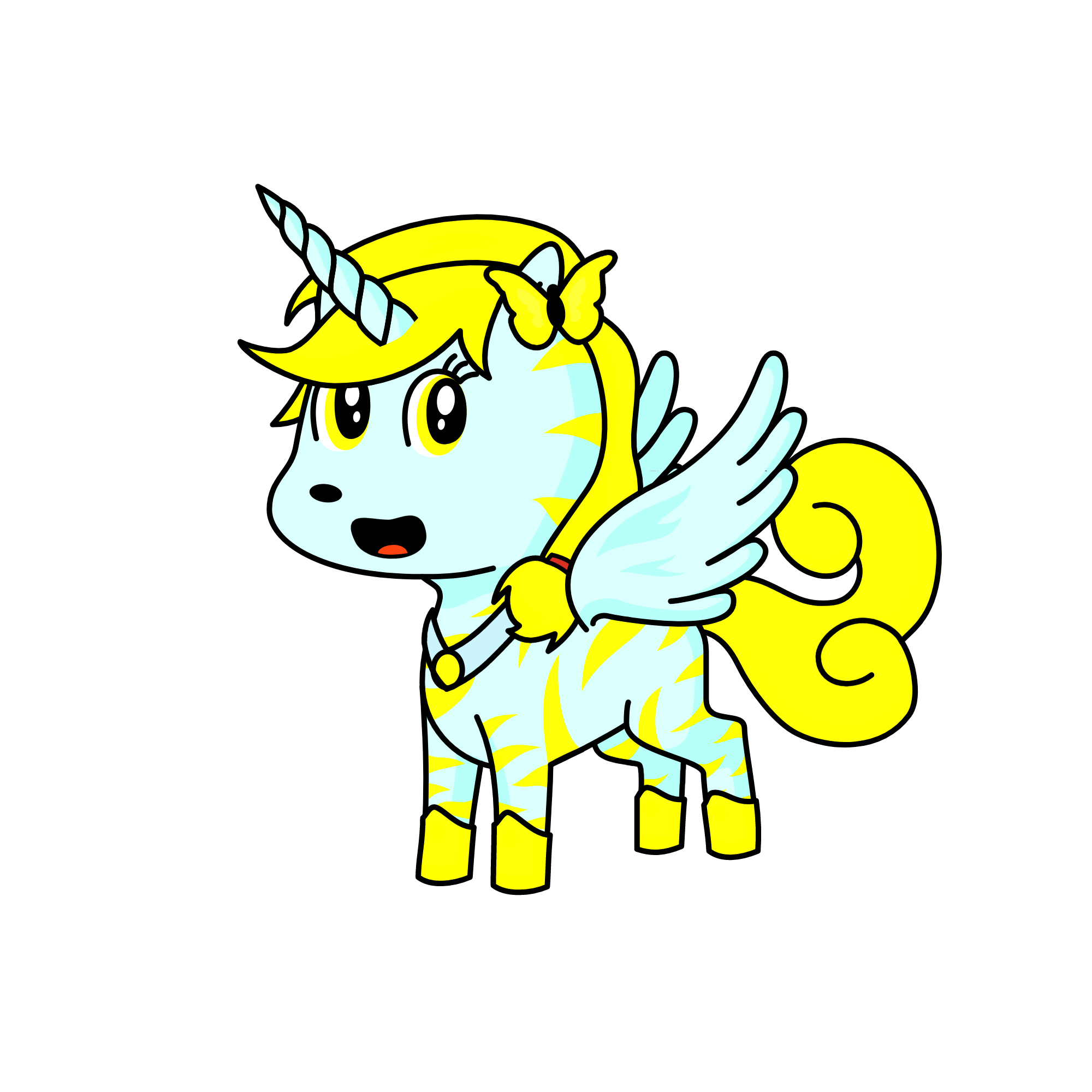 blue princess, the unicorn