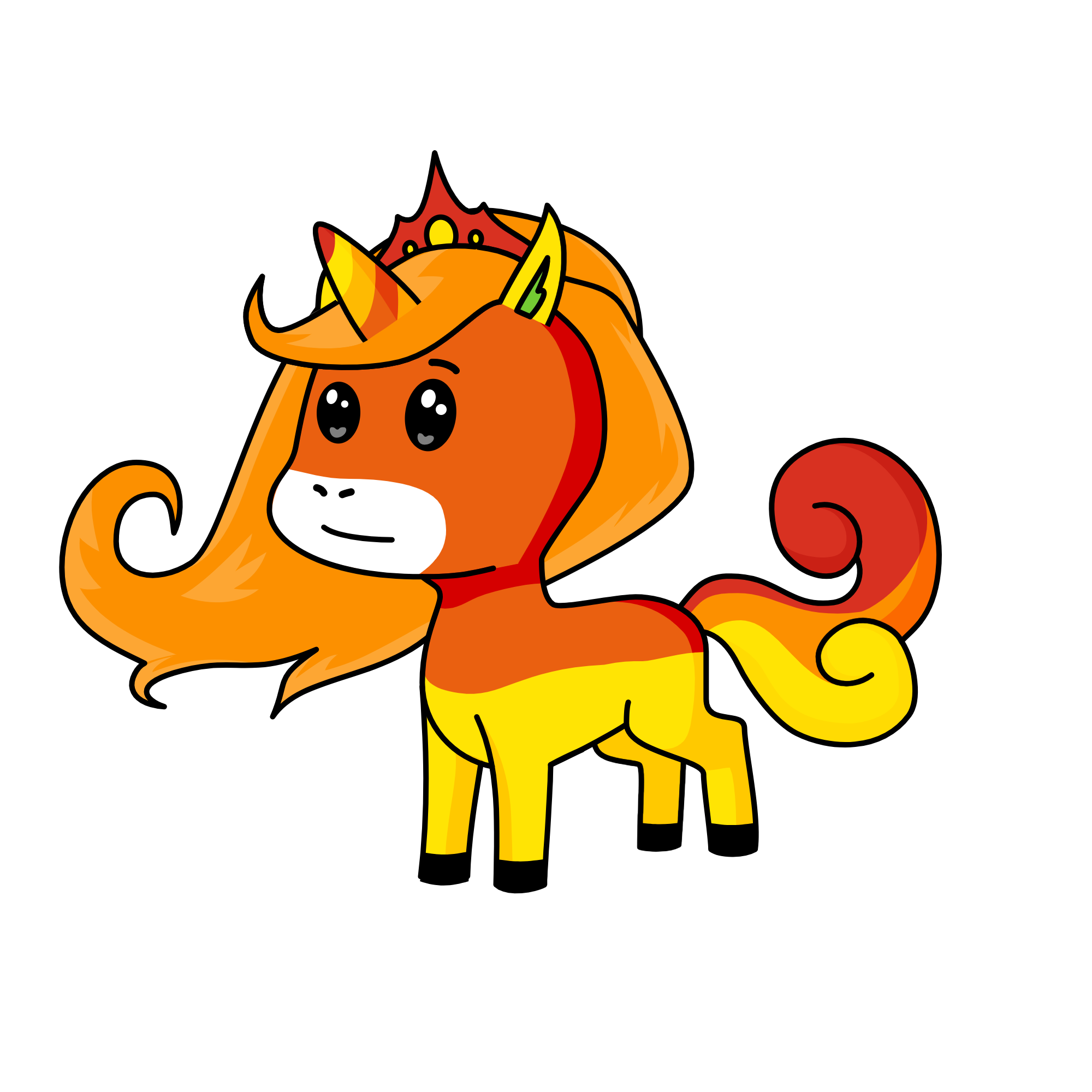 Fire Queen, the unicorn