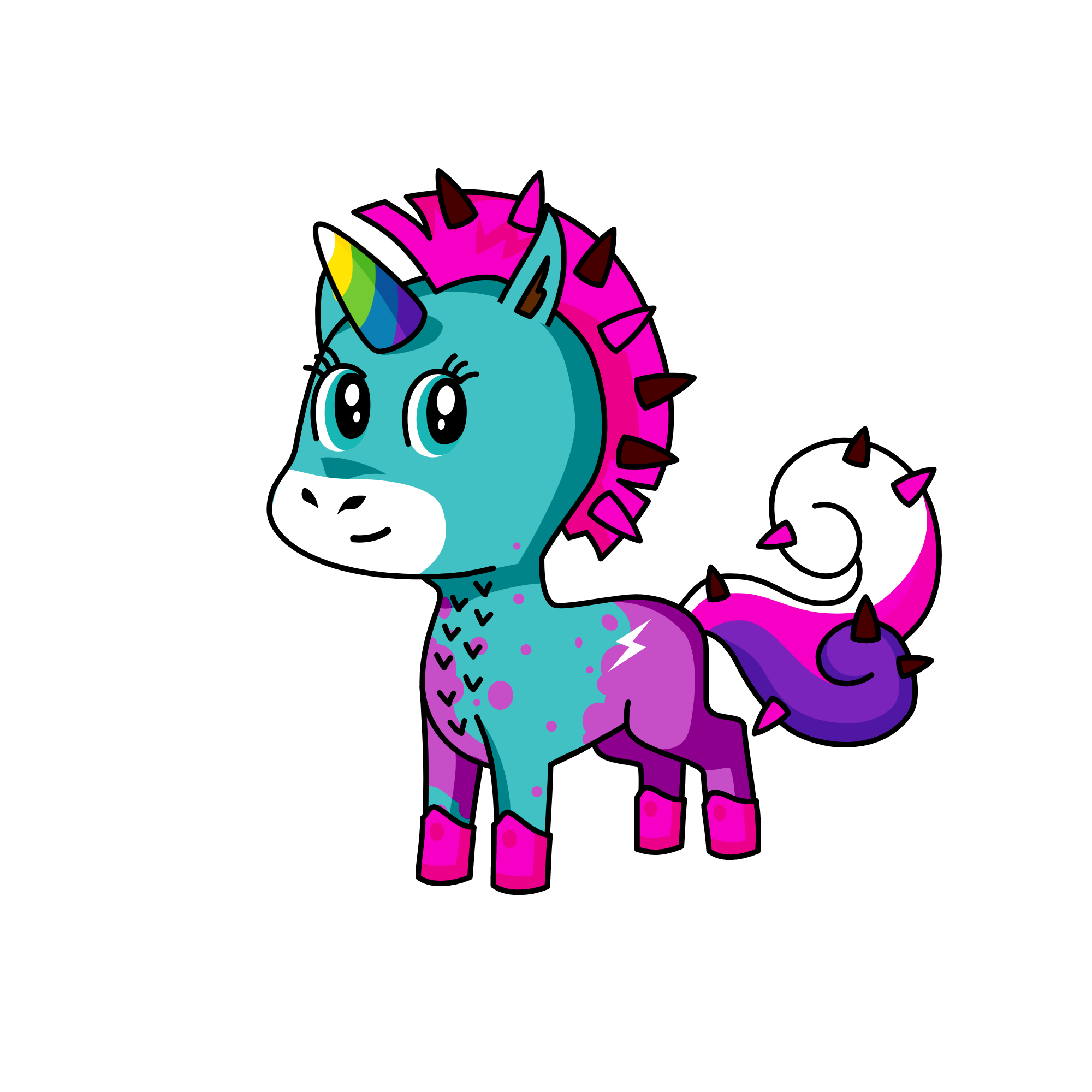 Spiky, the unicorn
