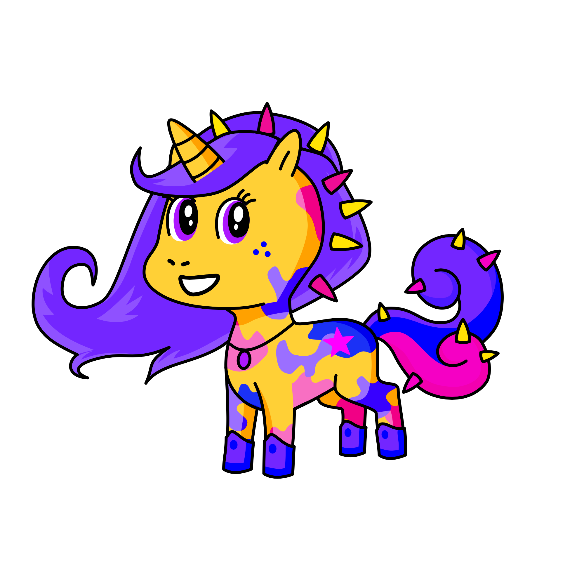 Violet, the unicorn