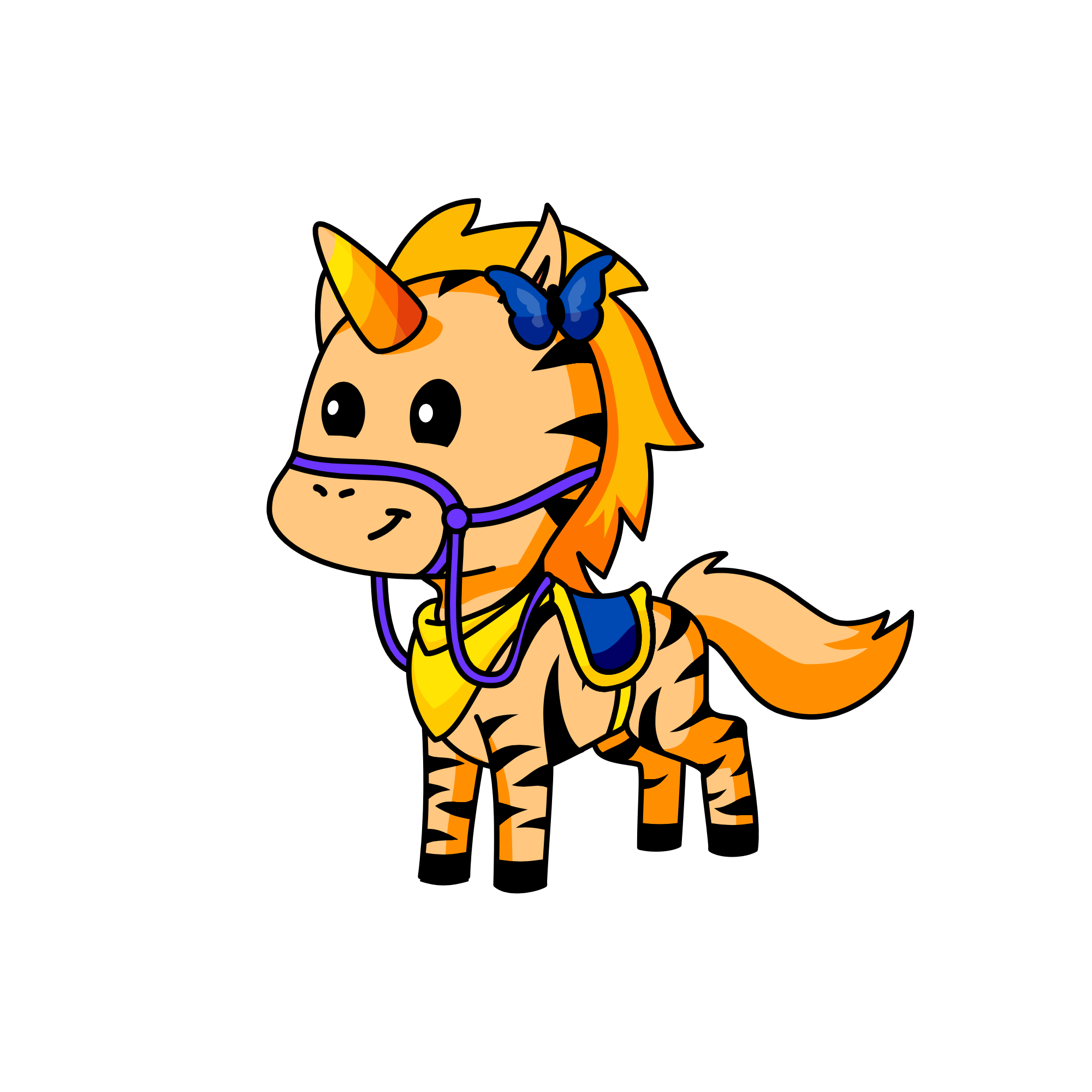 Sunset, the unicorn