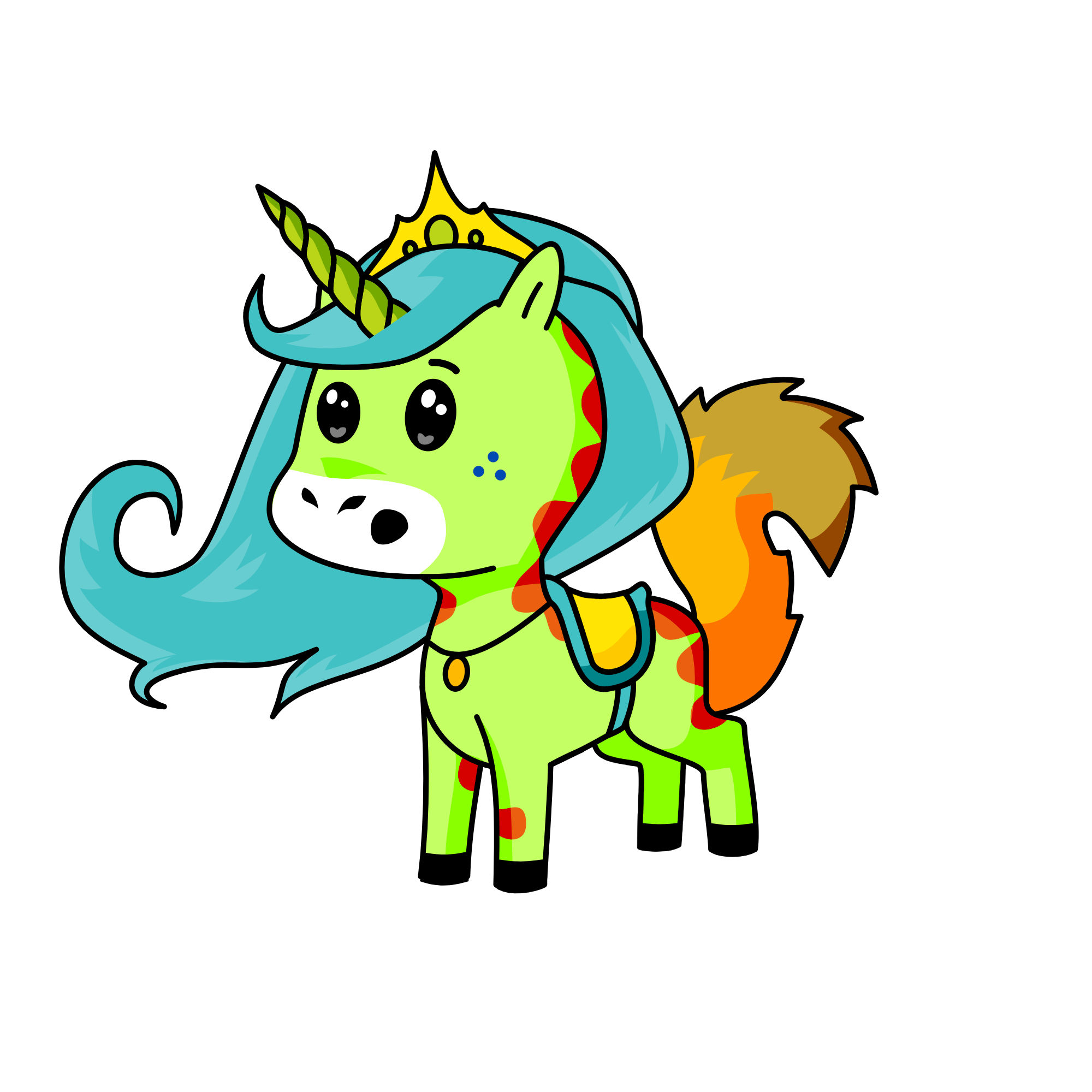 مجفیهب, the unicorn