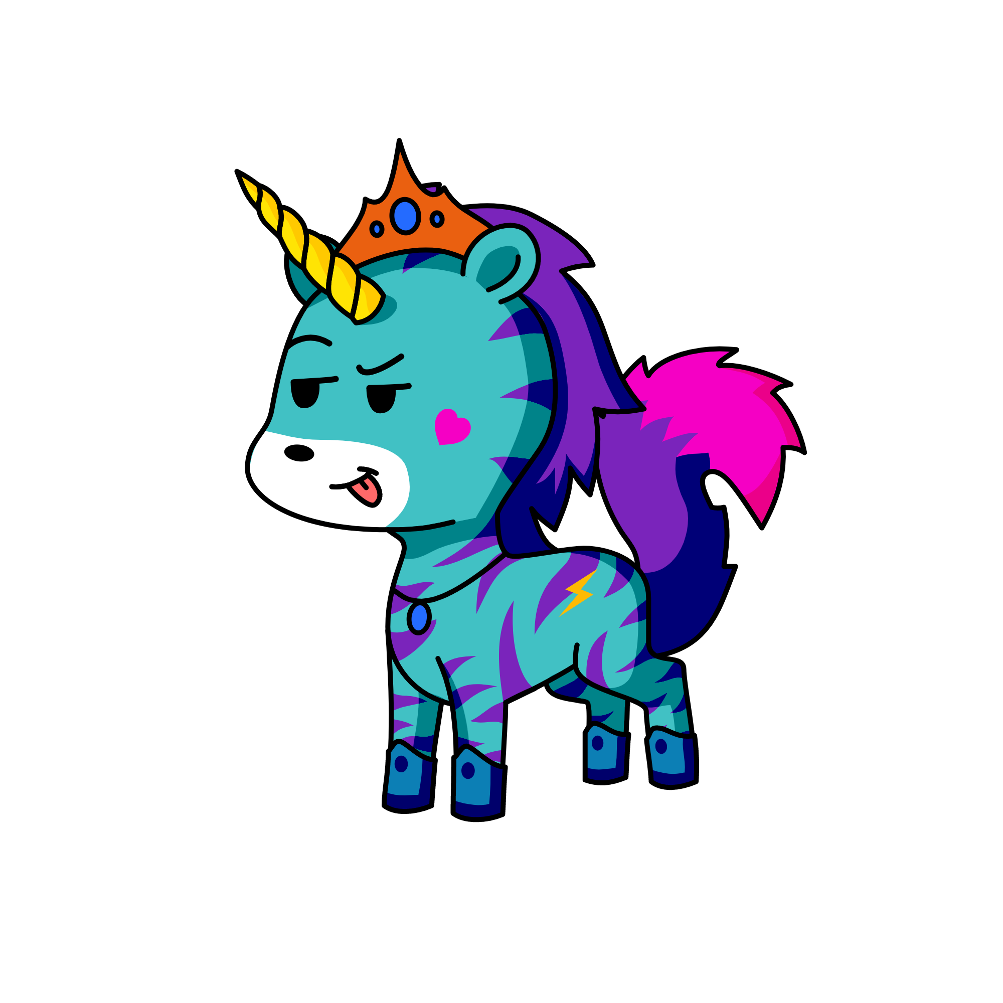 Stripeydot!, the unicorn
