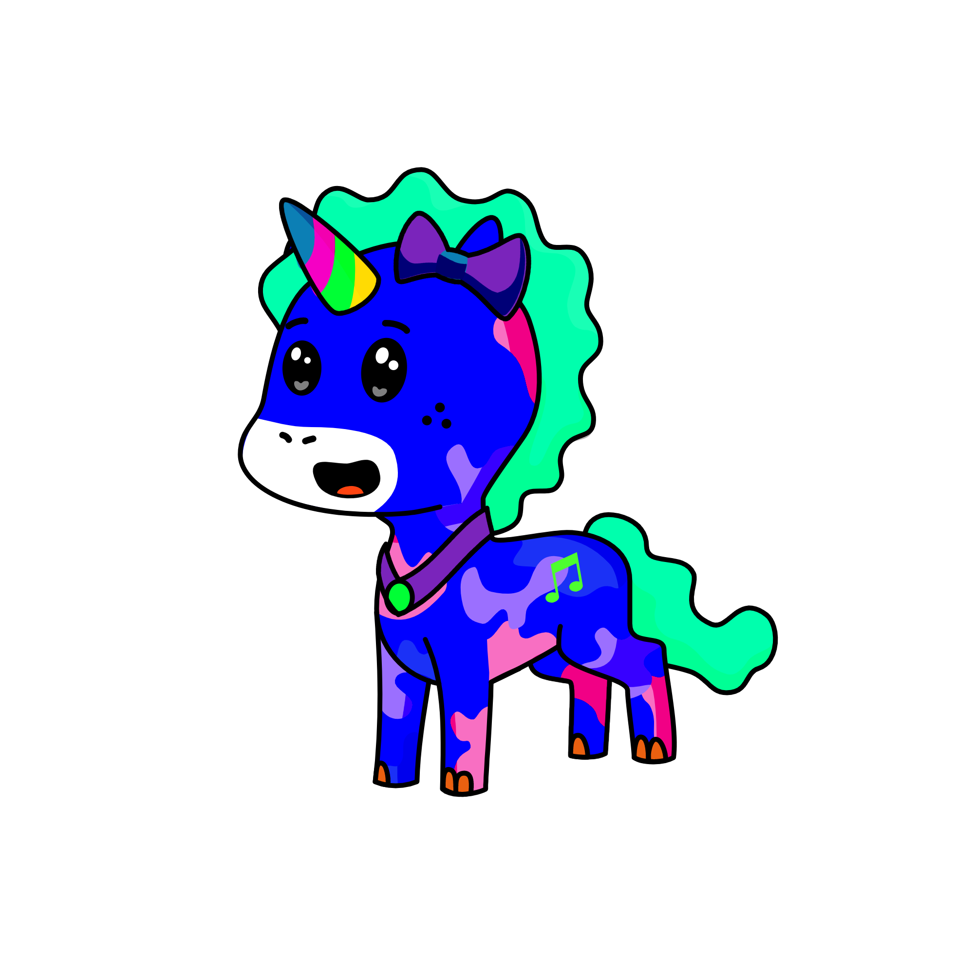Swirlydot!, the unicorn