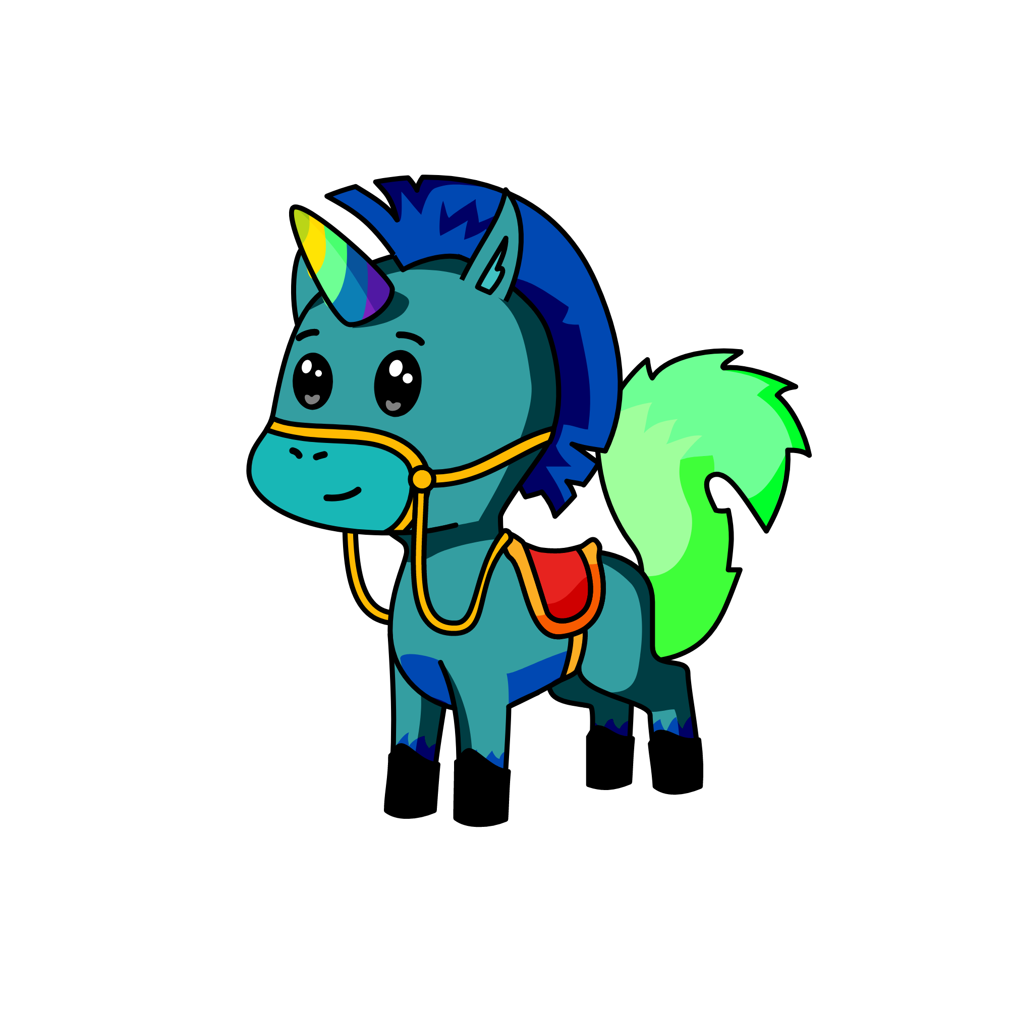 Night shadow, the unicorn