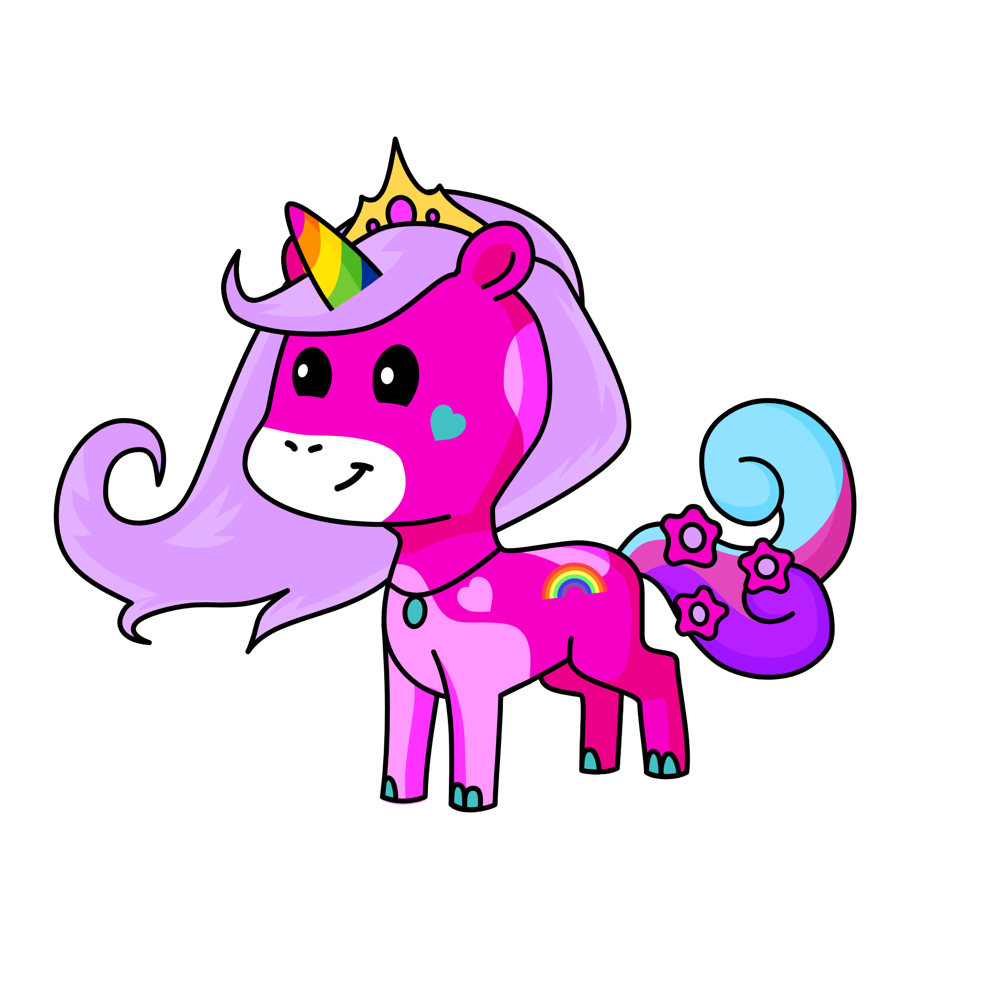 Princess Rainbow HeartSparkles, the unicorn