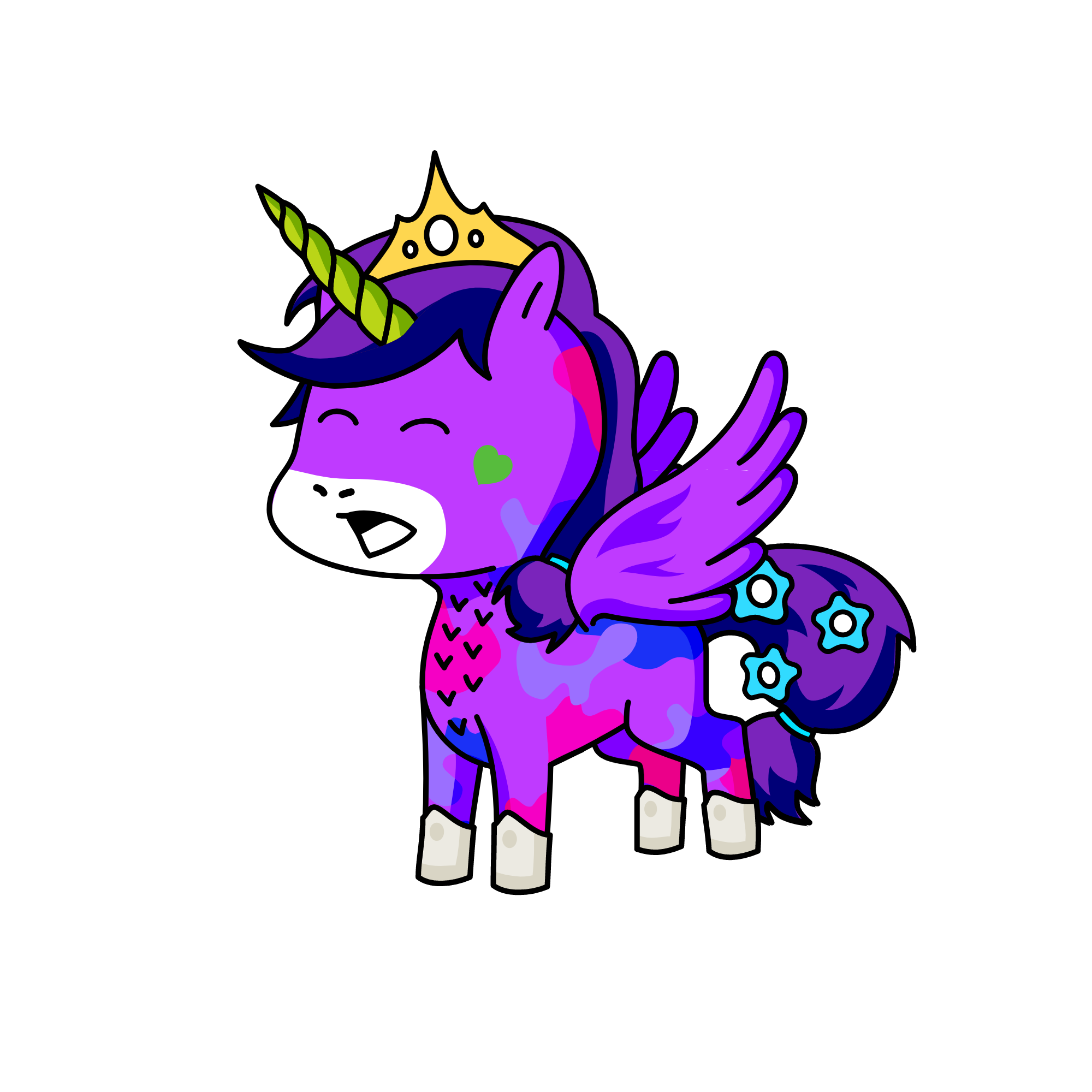 Queen of the plum cotton candy, the unicorn
