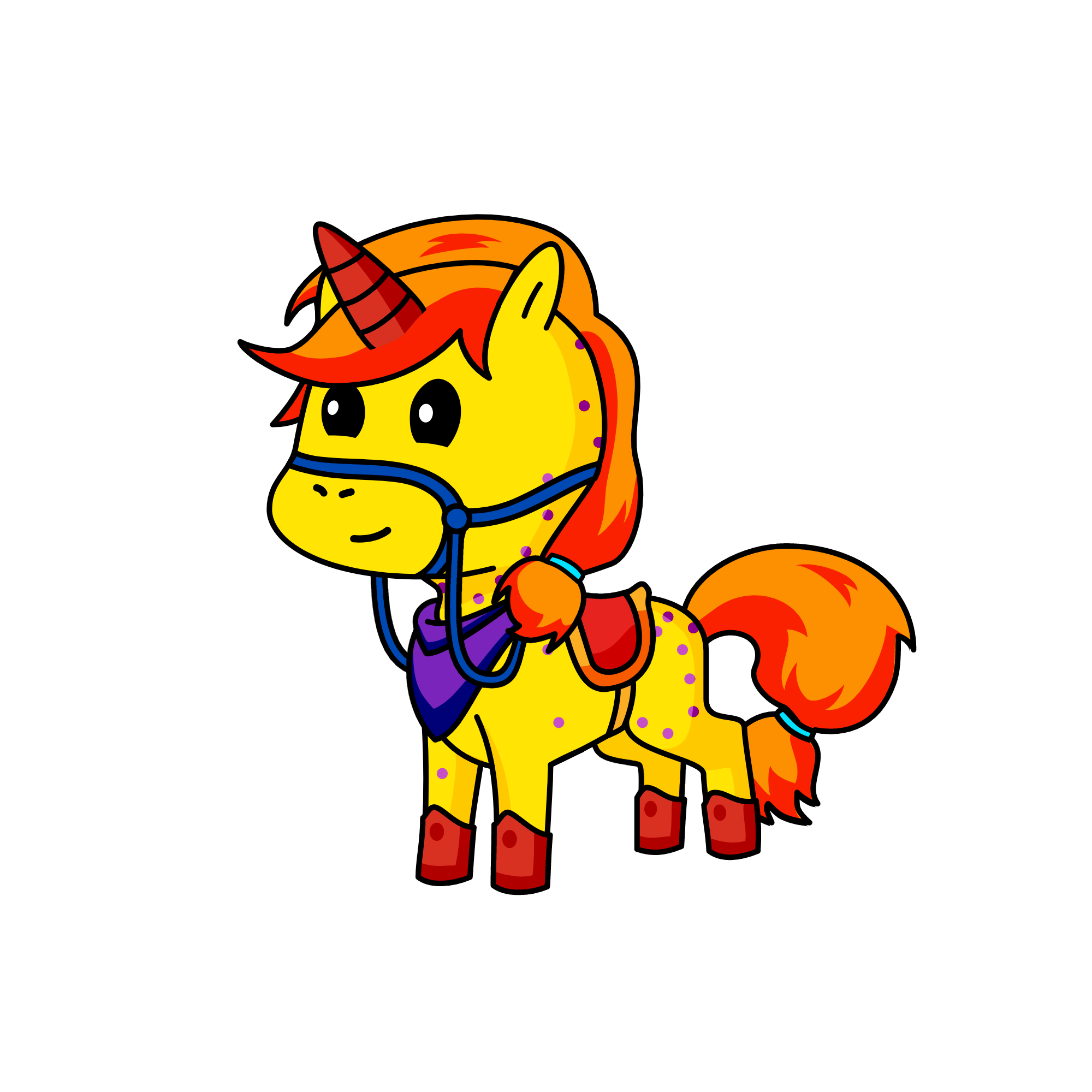 Goldy, the unicorn