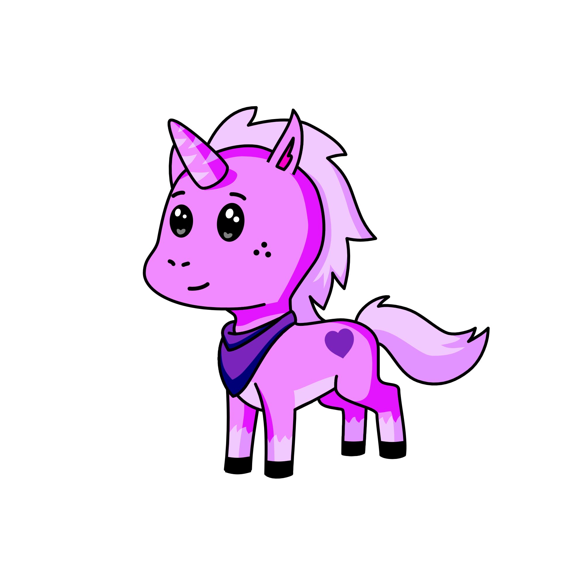 Purple, the unicorn