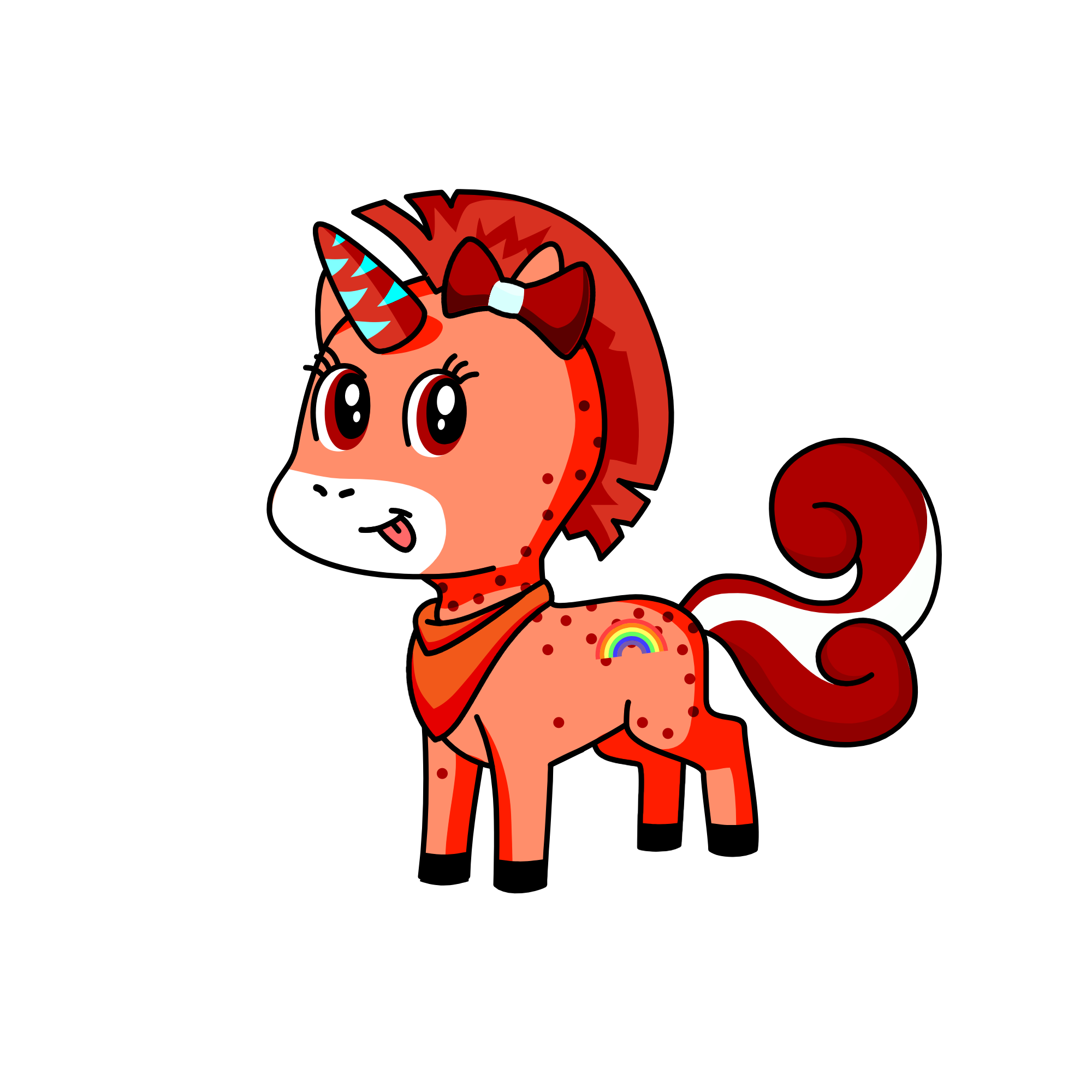 đỏ đậm, the unicorn