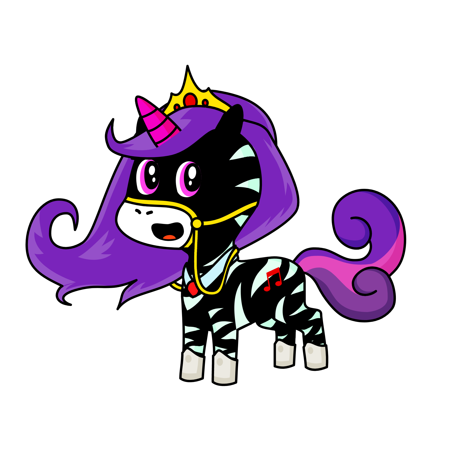 Singer Zebra Princess, the unicorn