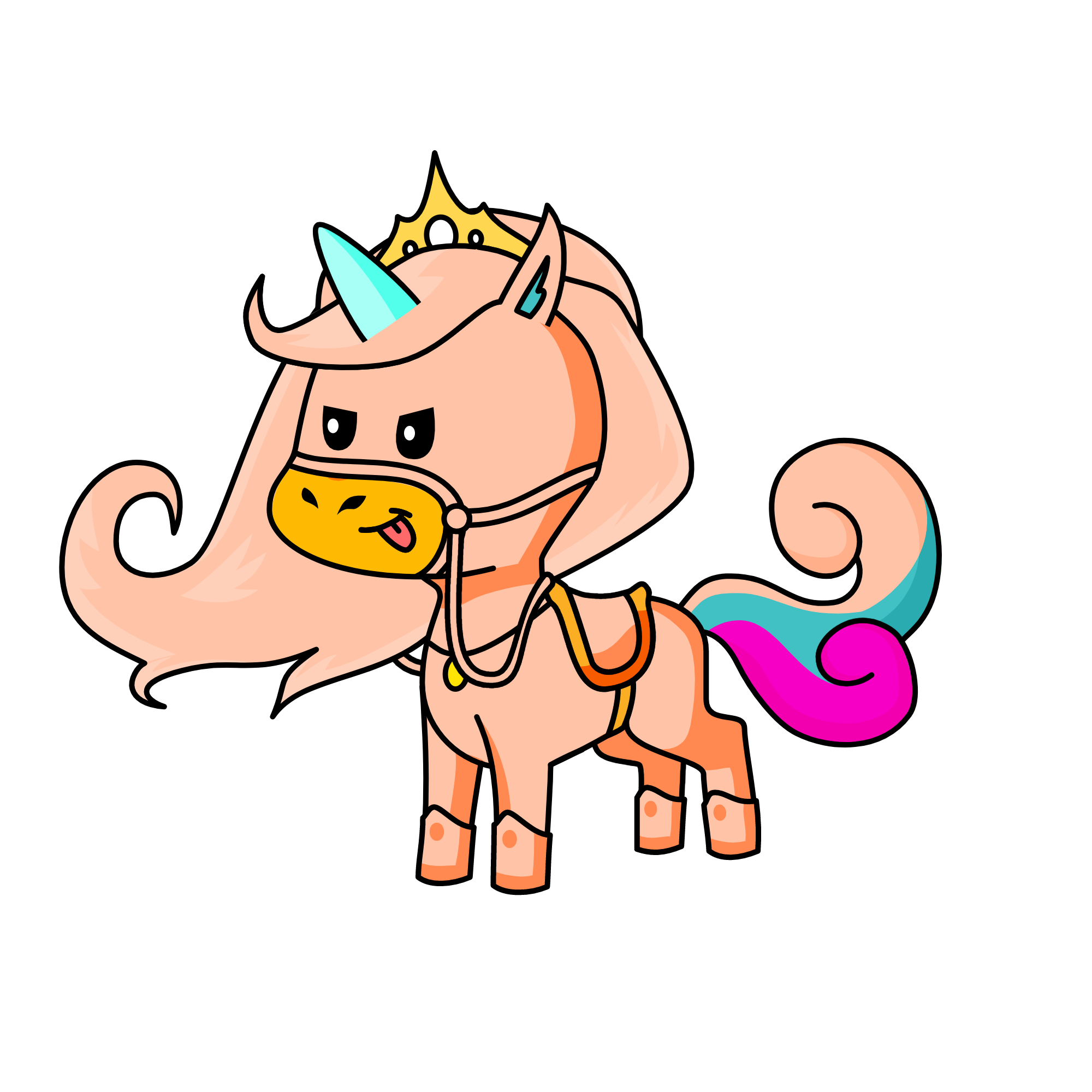Peach, the unicorn