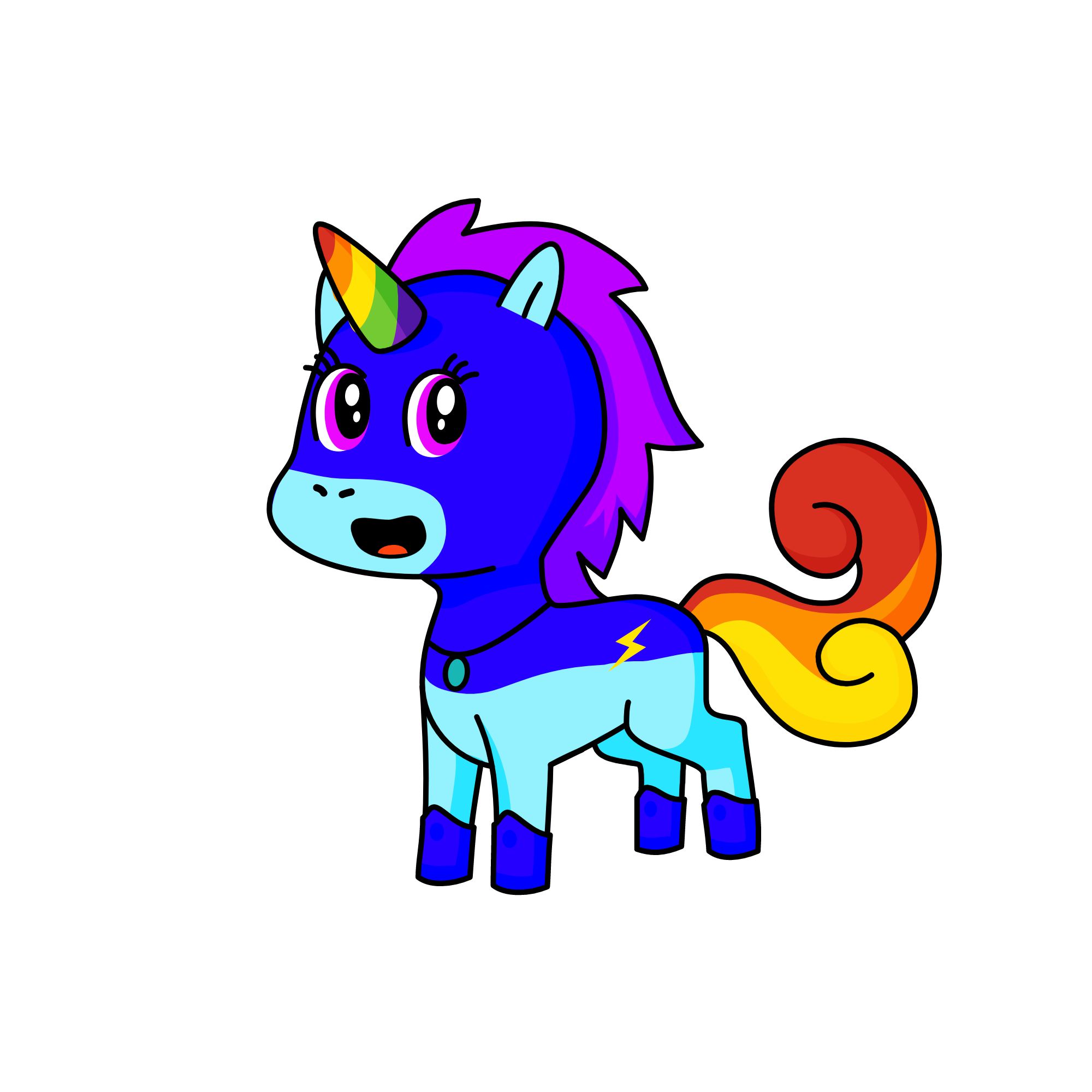 Rainbow Dash, the unicorn