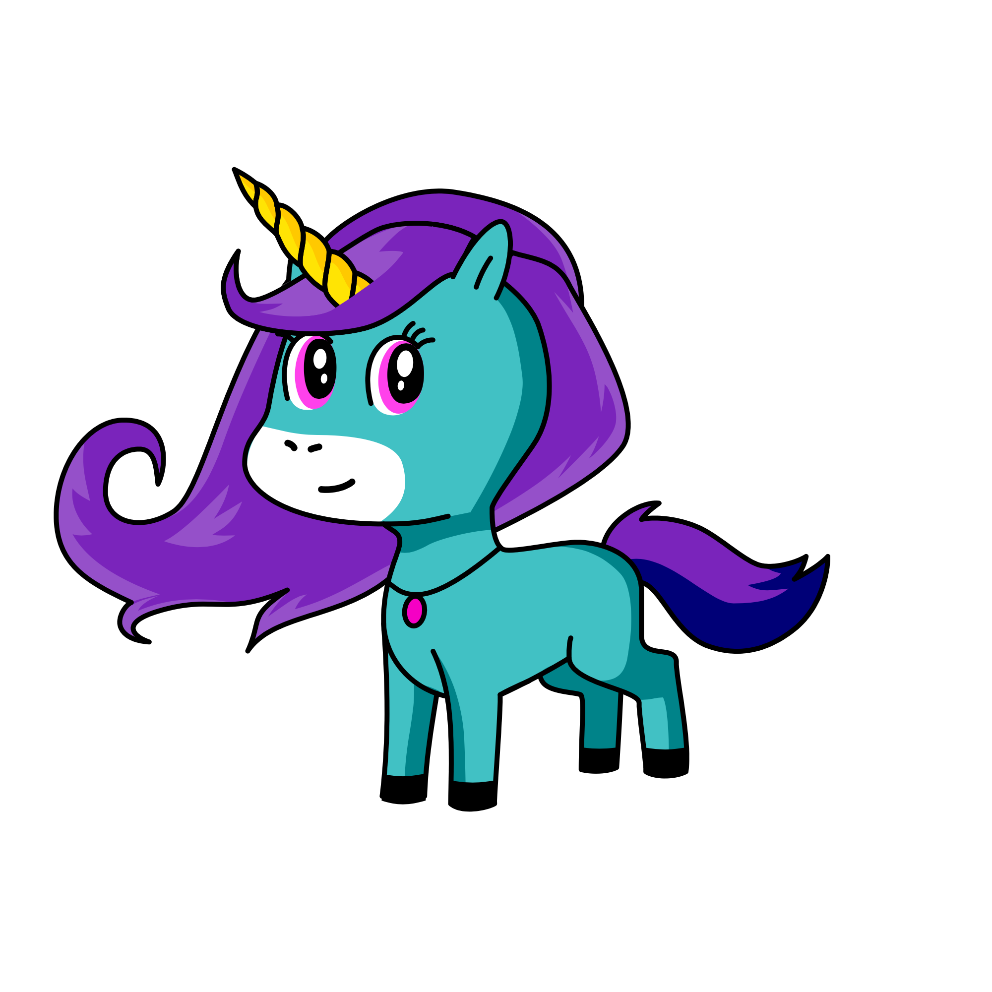 Violet, the unicorn