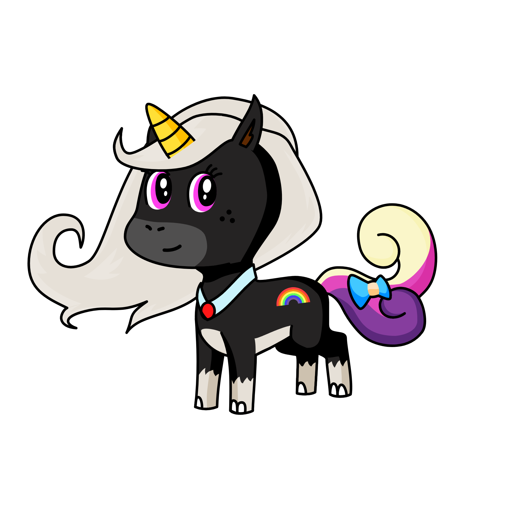 blacky blackster, the unicorn