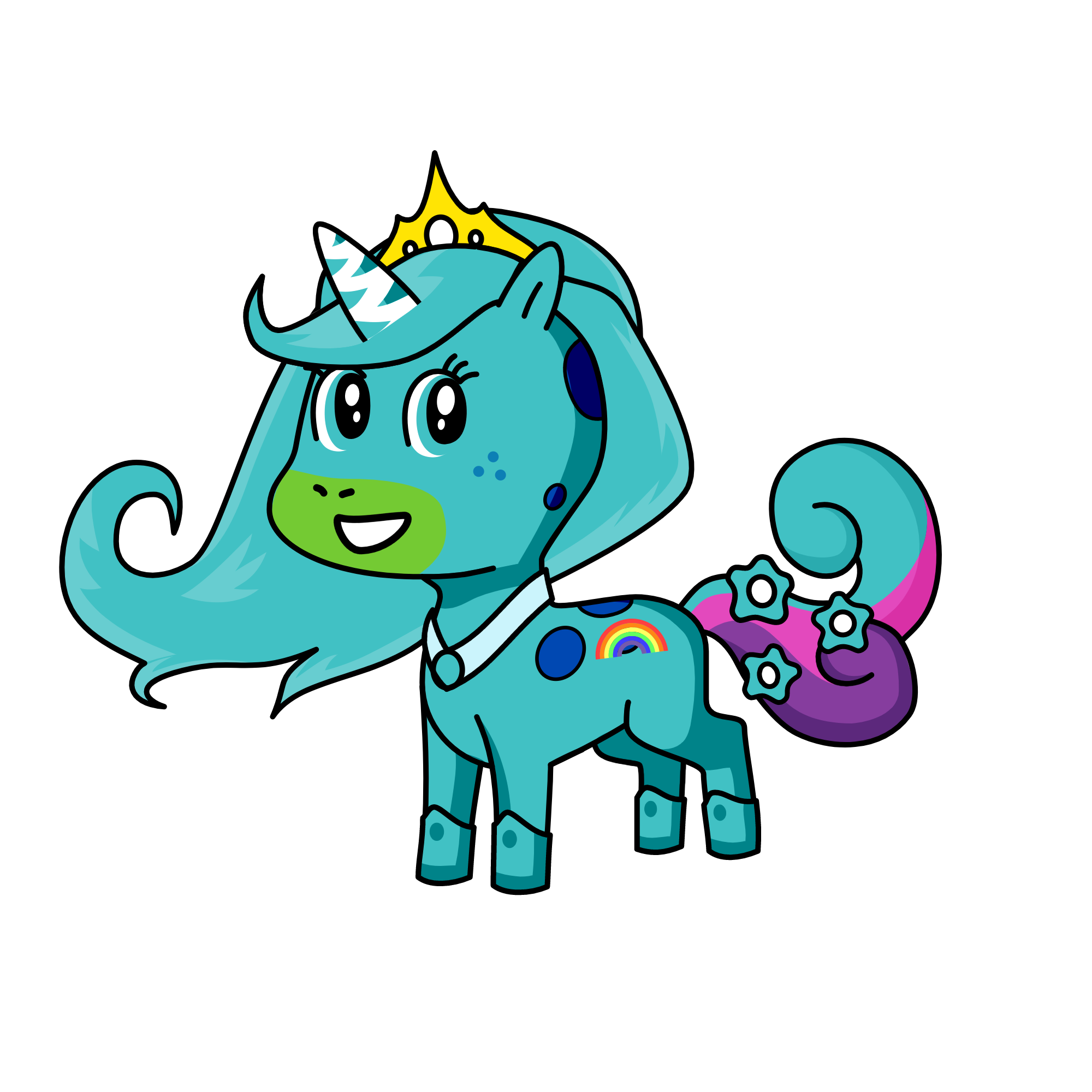 snow poop, the unicorn