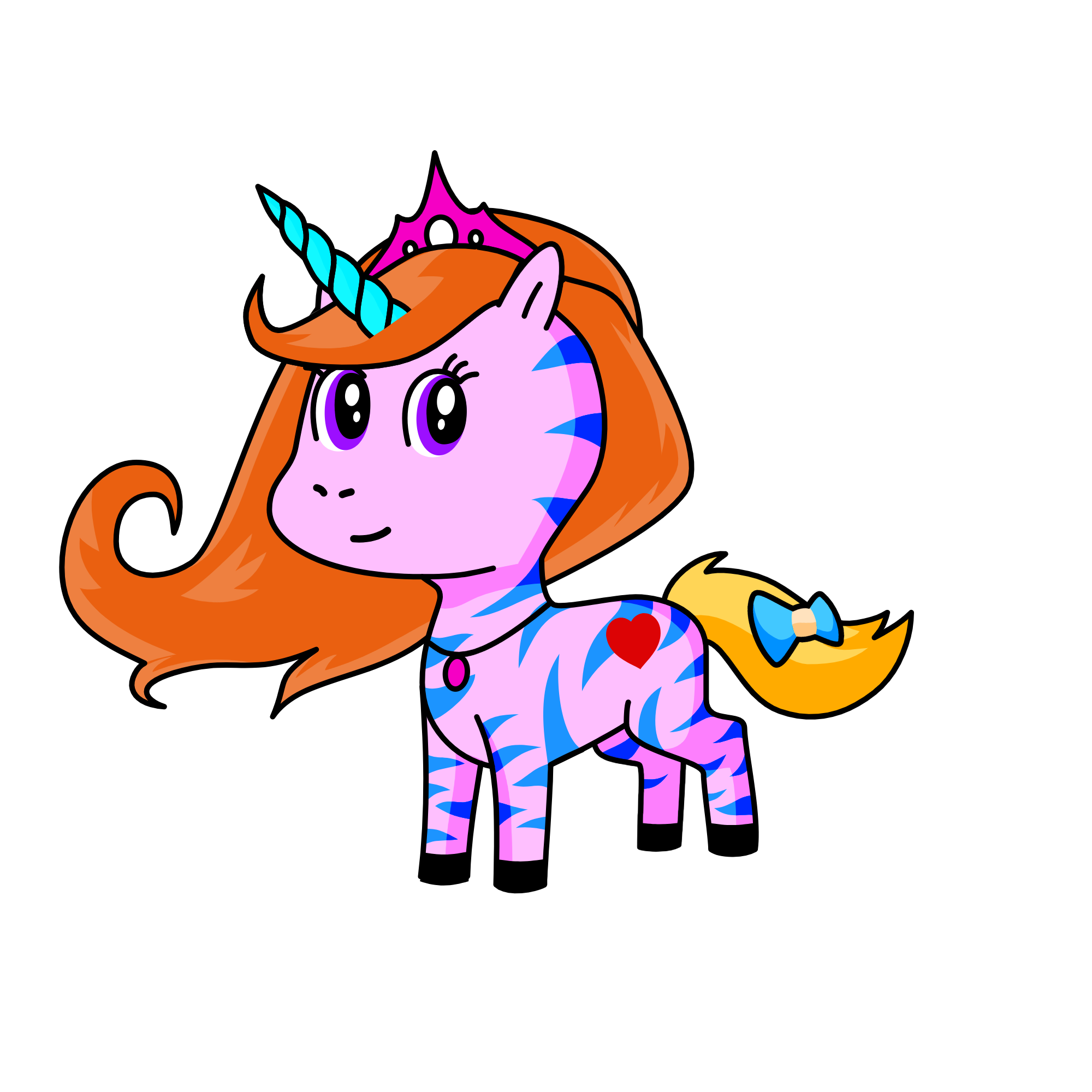 Rainbow, the unicorn