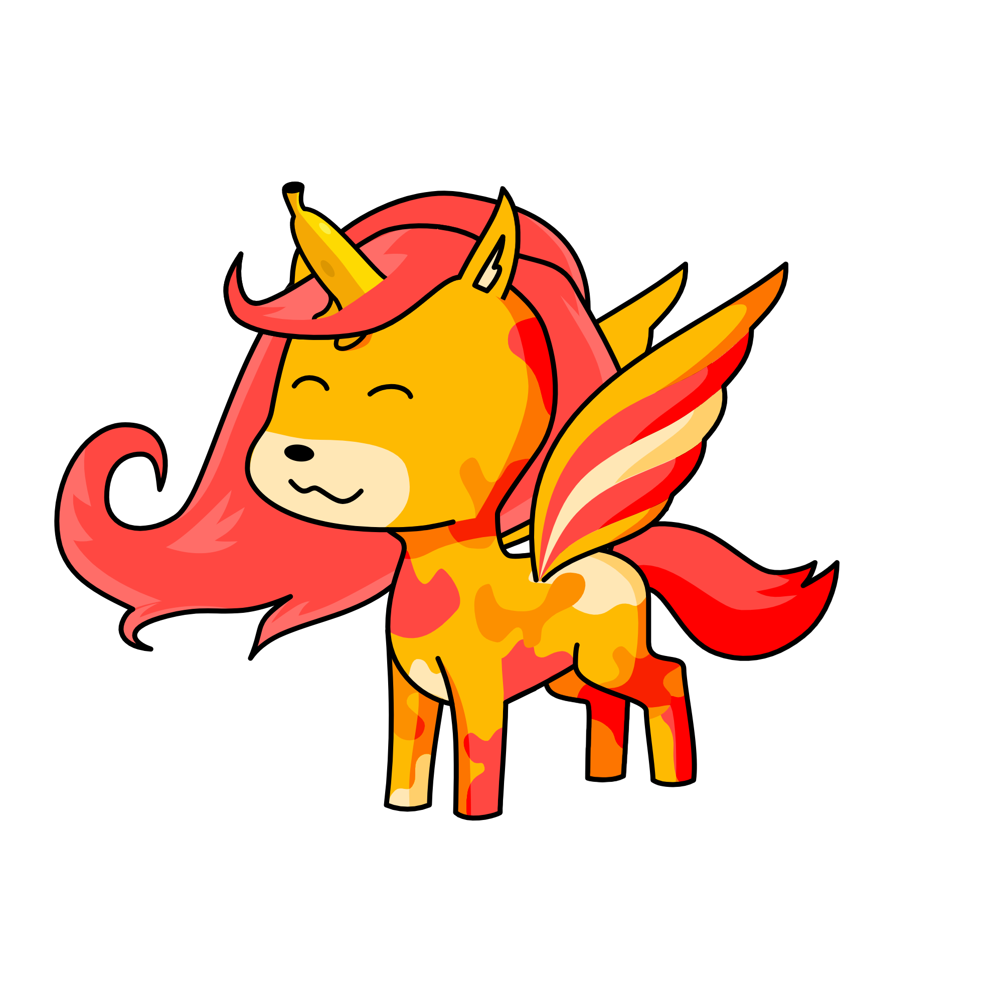 Strawberry banana, the unicorn