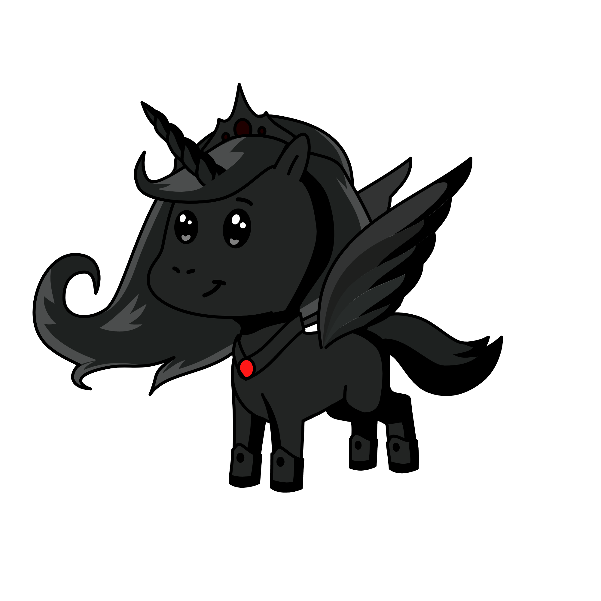 Dark girl, the unicorn