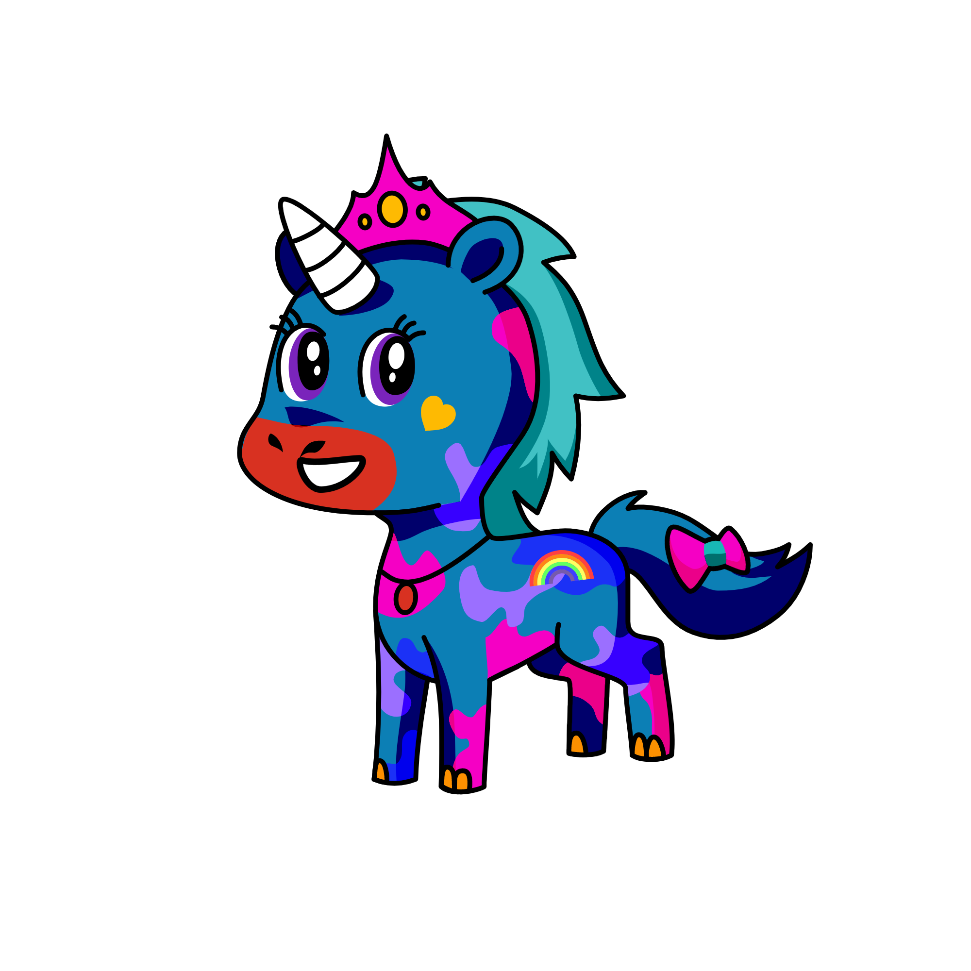 Bluew, the unicorn