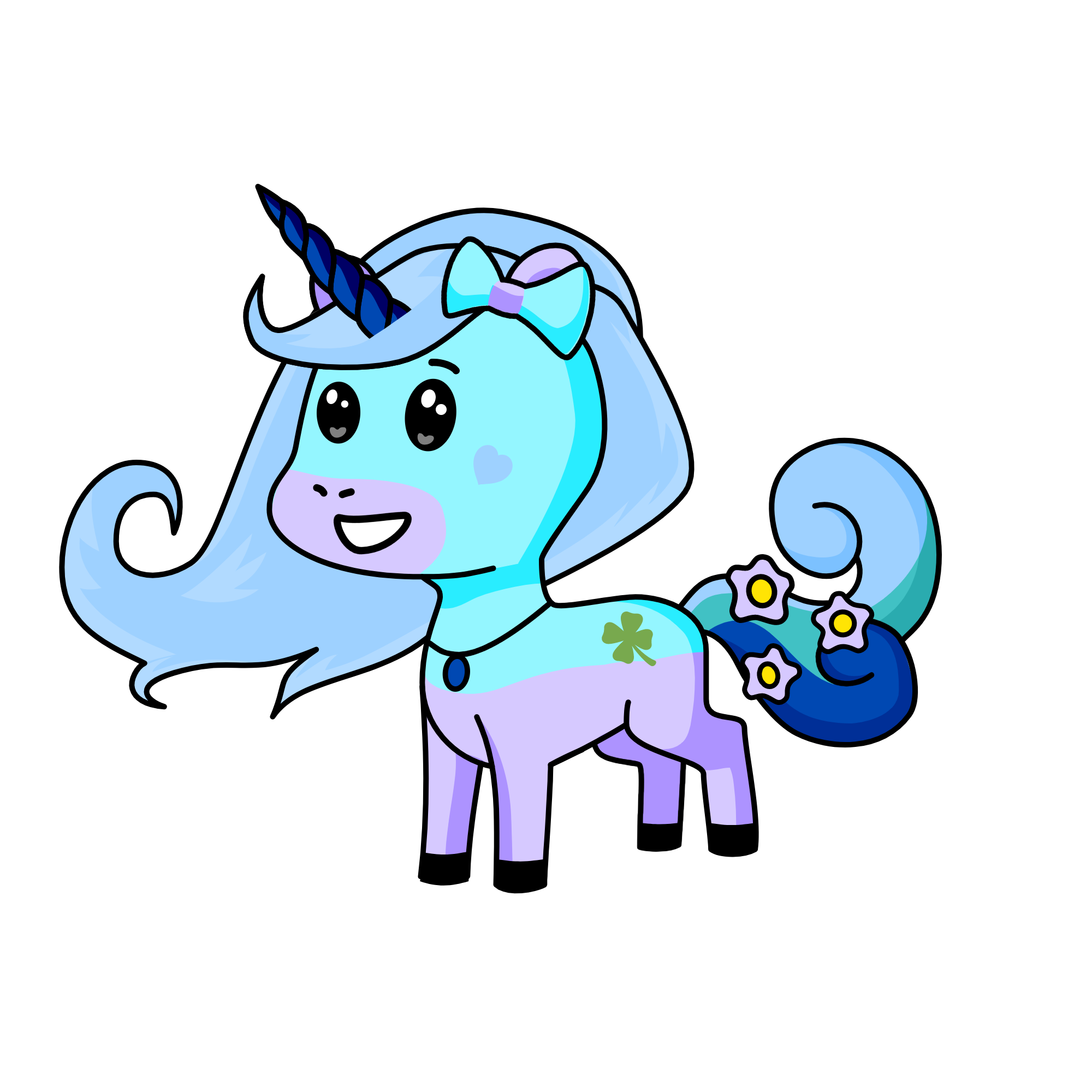 Blu, the unicorn