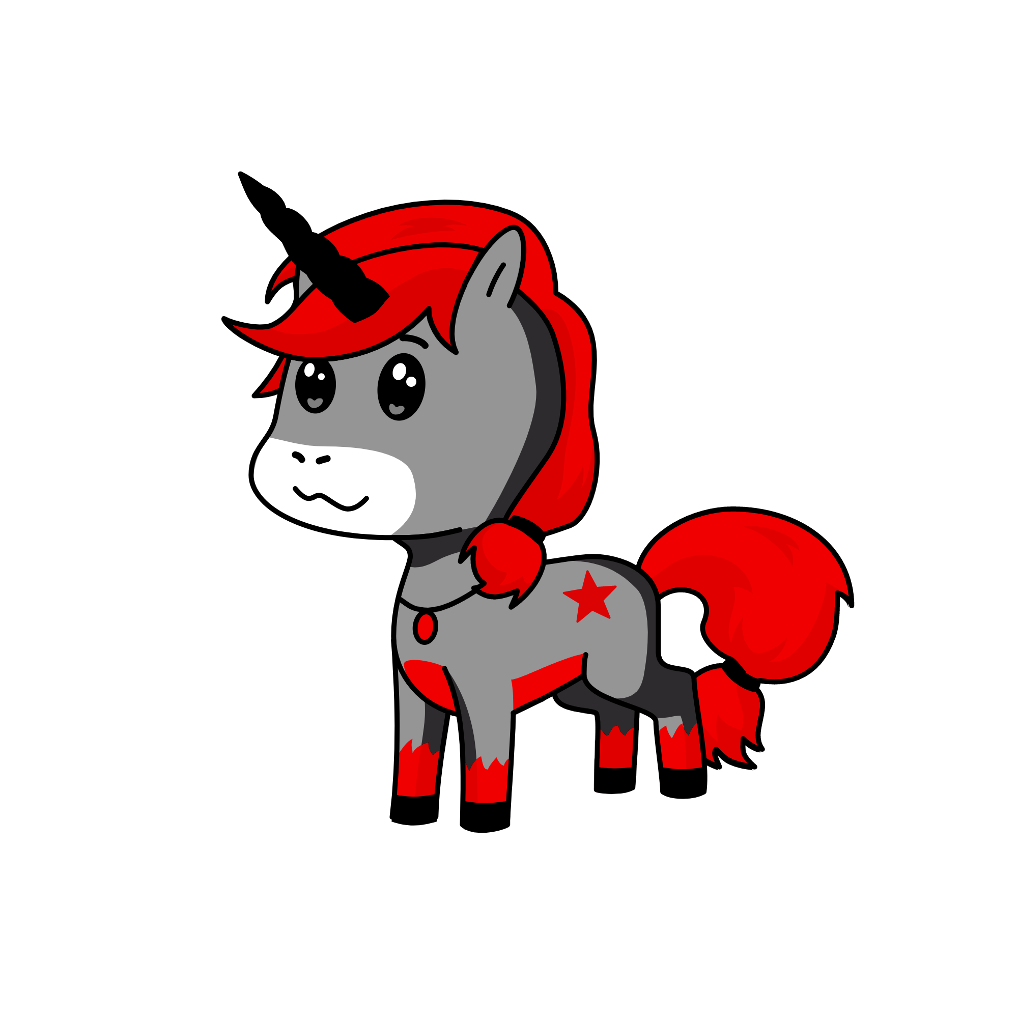 Moody unicorn twin, the unicorn