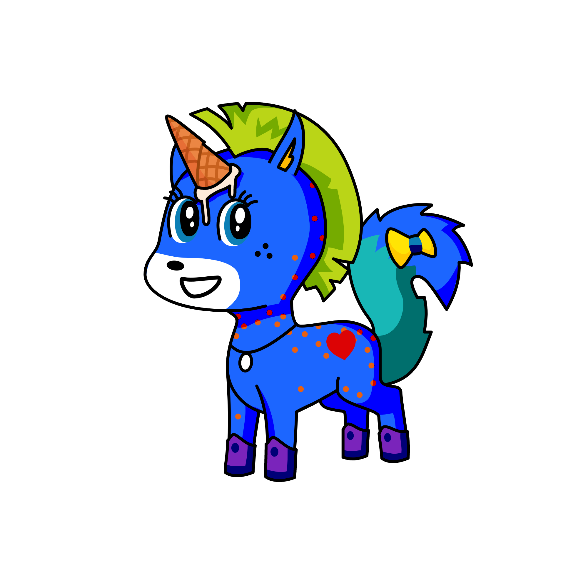 Clumsy Clue, the unicorn