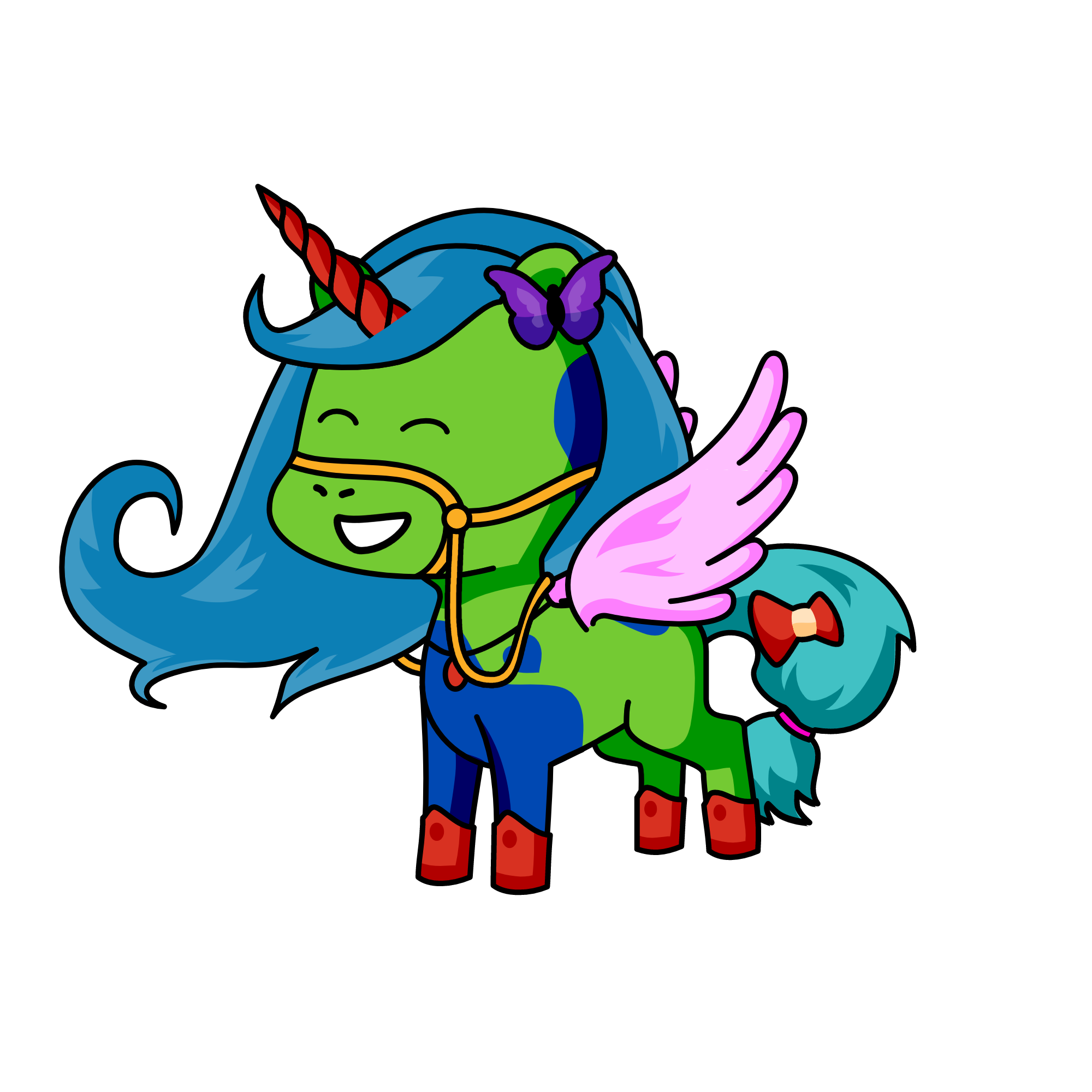 cuerno rojo, the unicorn